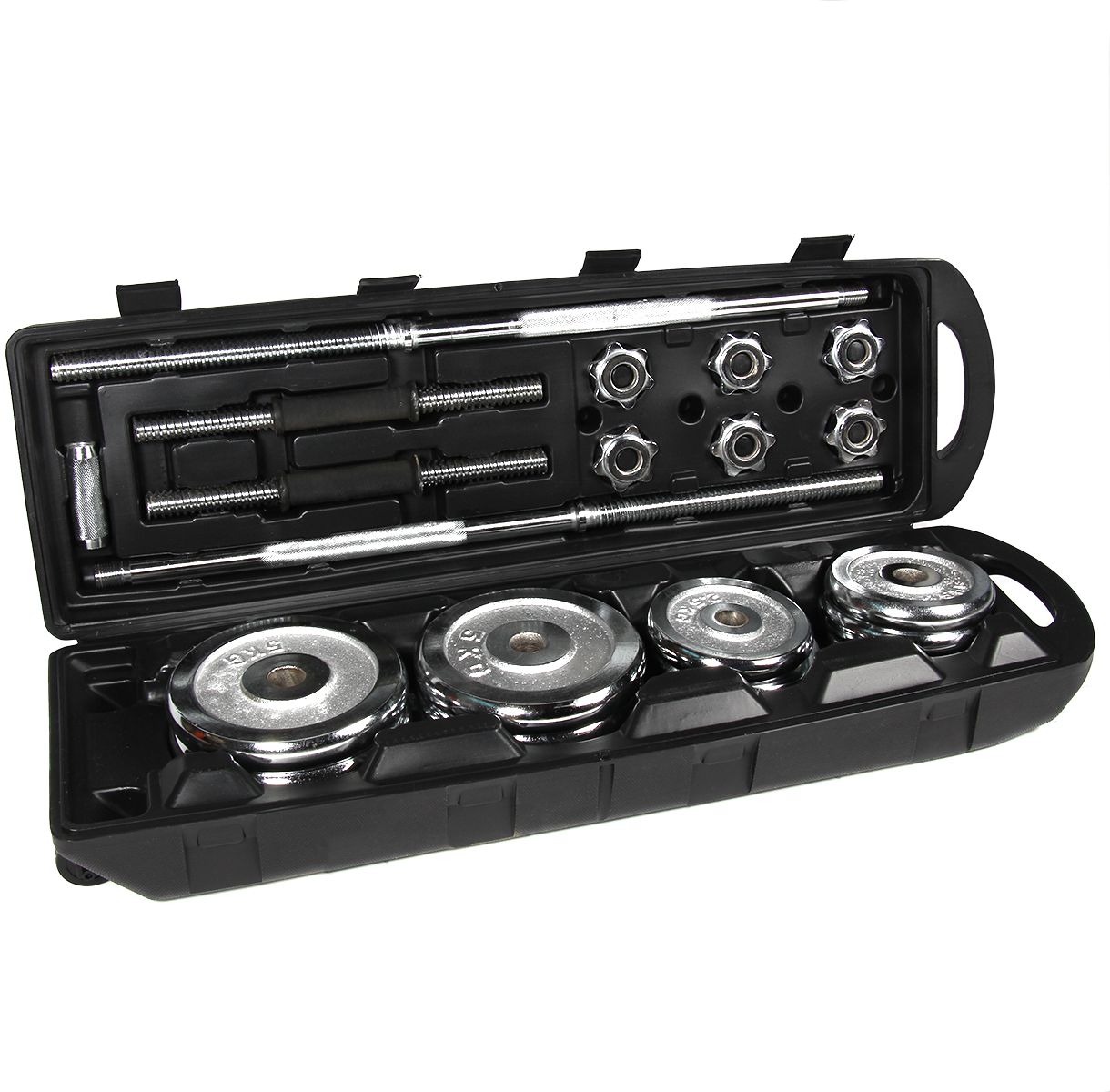 Set Hantelscheiben und -stangen 50kg "Dumbbell And Barbell Set" O 25mm