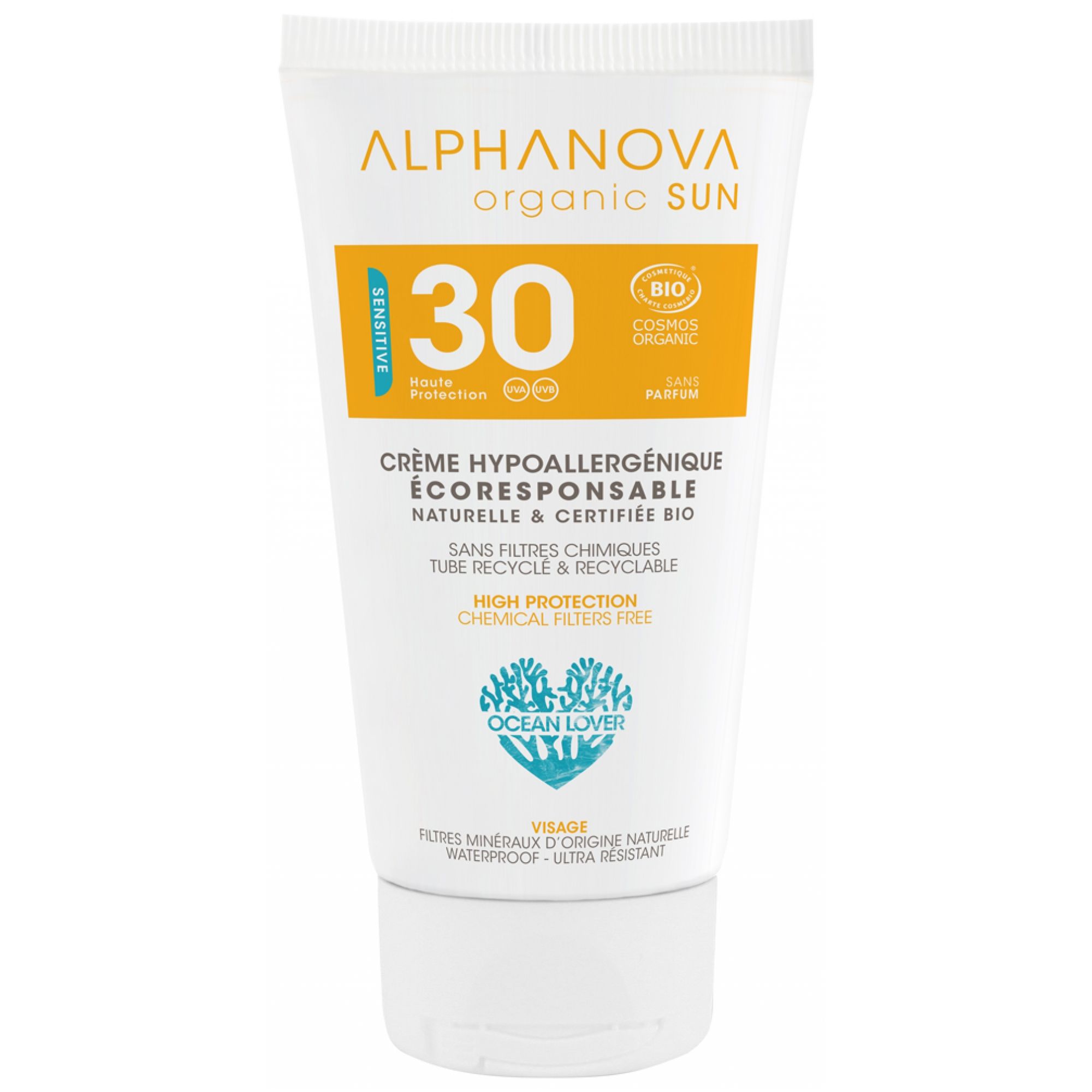 Alphanova Sun Hypoallergene Gesichtscreme Spf30 Bio 5,1x3,7x12 cm