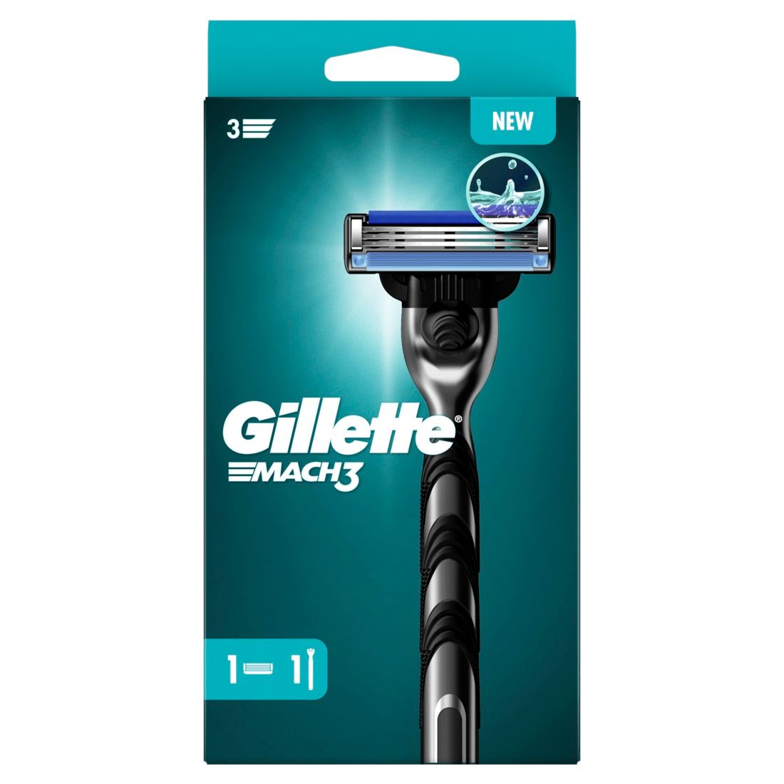 Gillette - Nassrasierer "Mach3" + 1 Ersatzklinge