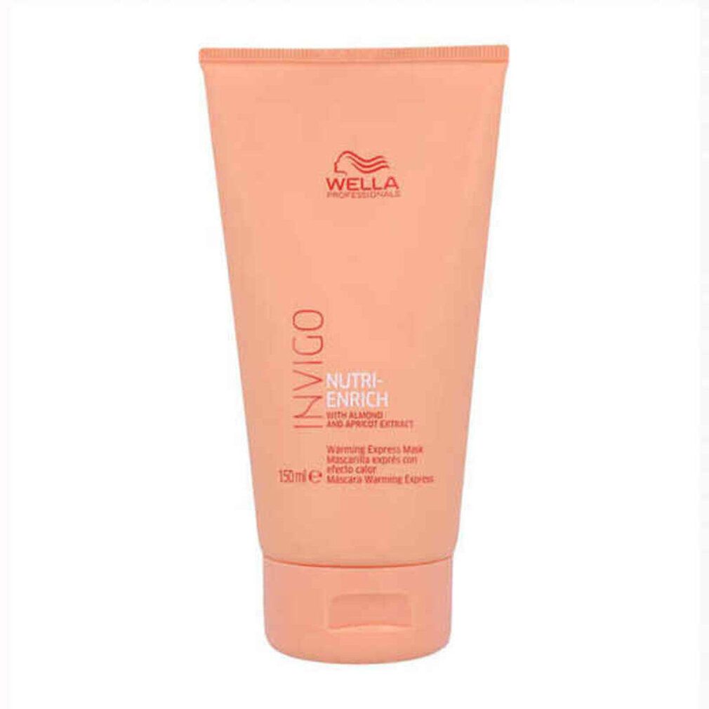 Wella Invigo Nutri Enrich Mask. Rosa Tube, Schriftzug Invigo, Nutri-Enrich, 150ml. Aprikosenextrakt.
