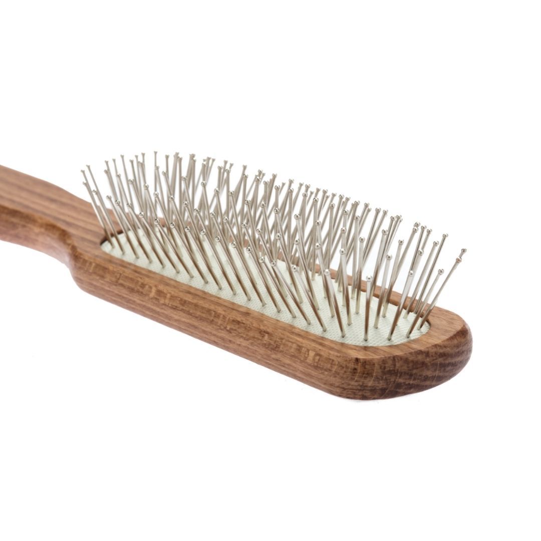 nippes Solingen Stahlstift-Pneumatik-Haarbürste, länglich schmal, Buche