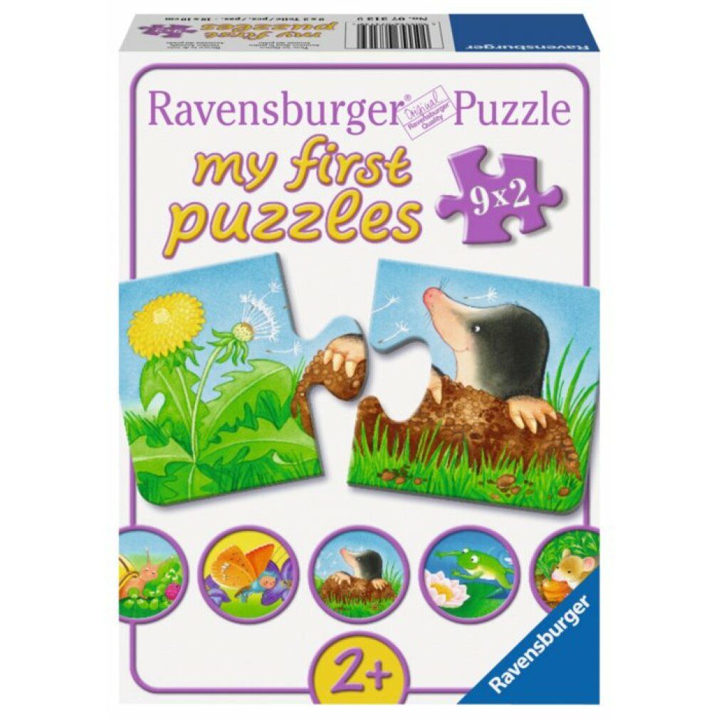 ravensburger Mein erstes rätsel Haustiere im Garten 9x2 Teile