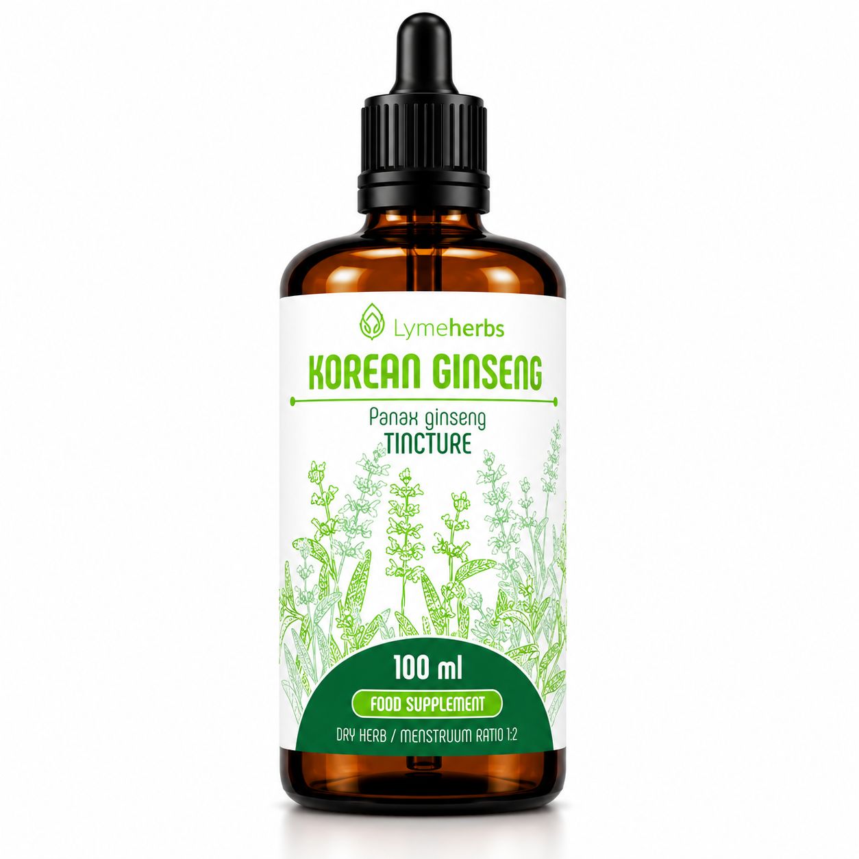 Lymeherbs Ginseng coreano (Panax ginseng) 1:2