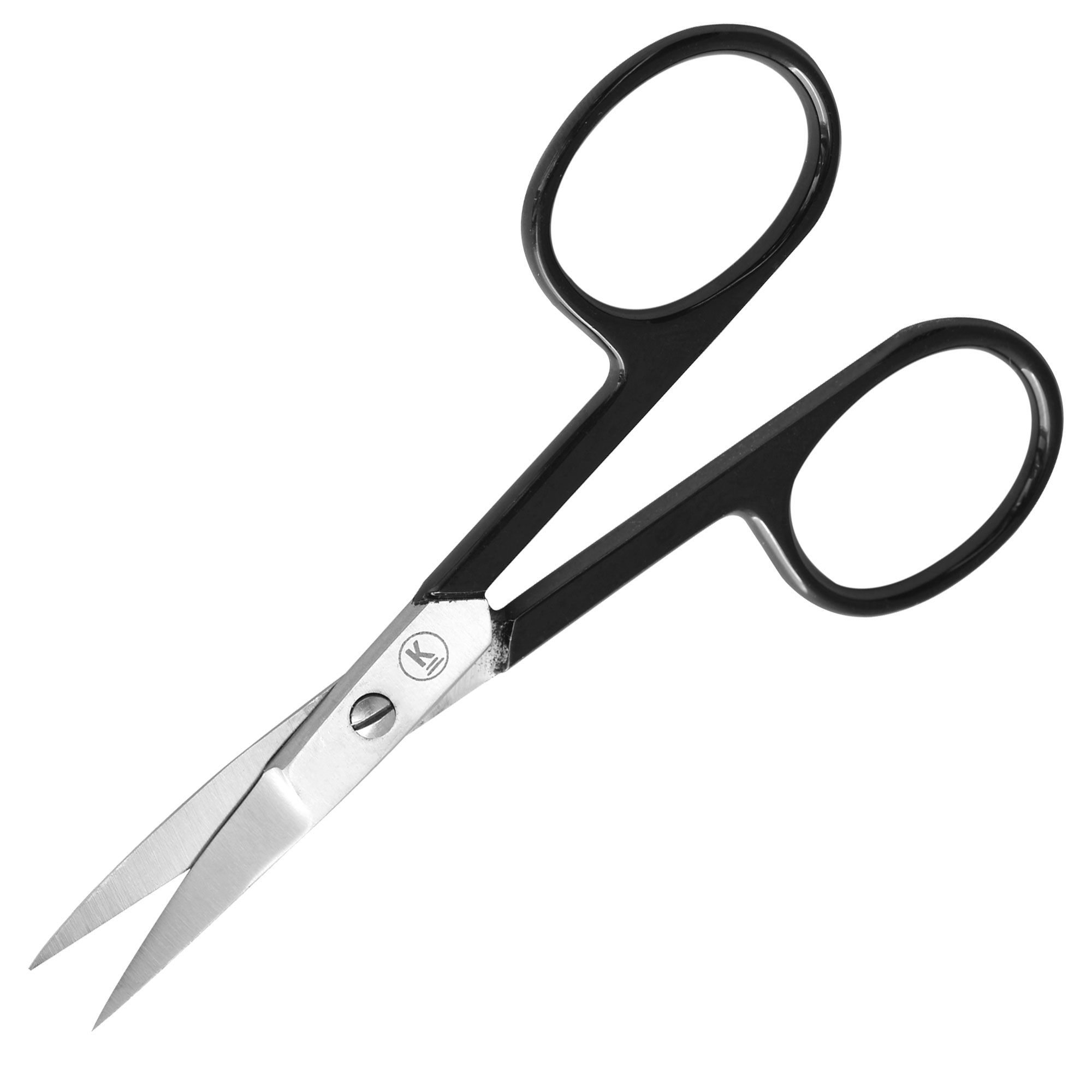 K-Pro Nagelschere Gebogen Spitz Scharf Edelstahl, rostfrei (Schwarz)