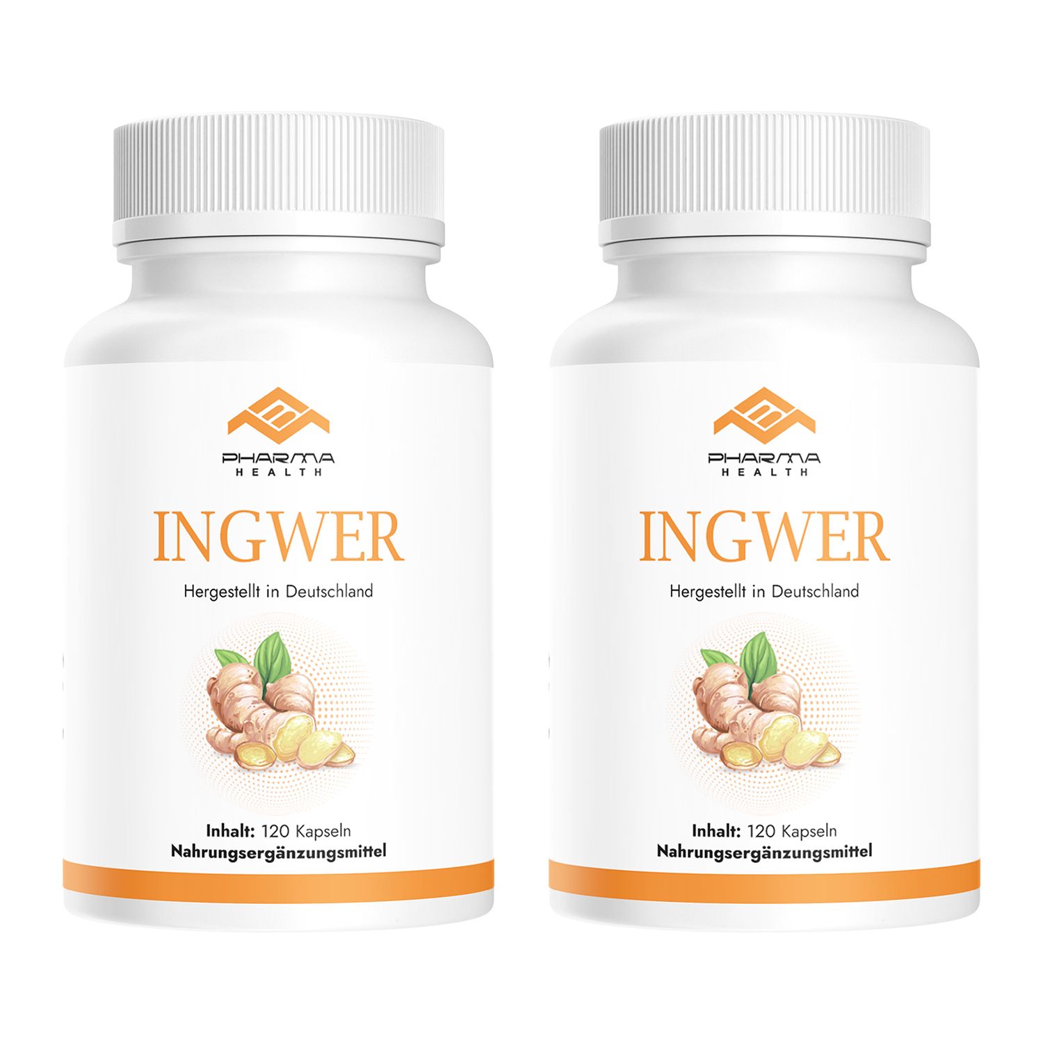 Ingwer 120 Kapseln | 1000 Mg Tagesdosis | HOCHDOSIERT