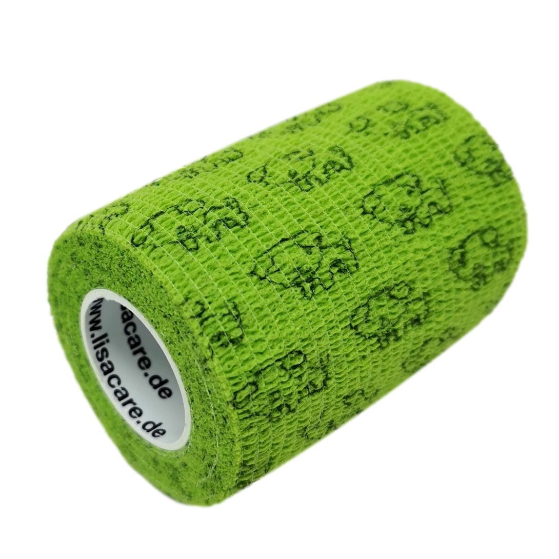 LisaCare selbsthaftende Bandage - Hund grün - 7,5cm x 4,5m