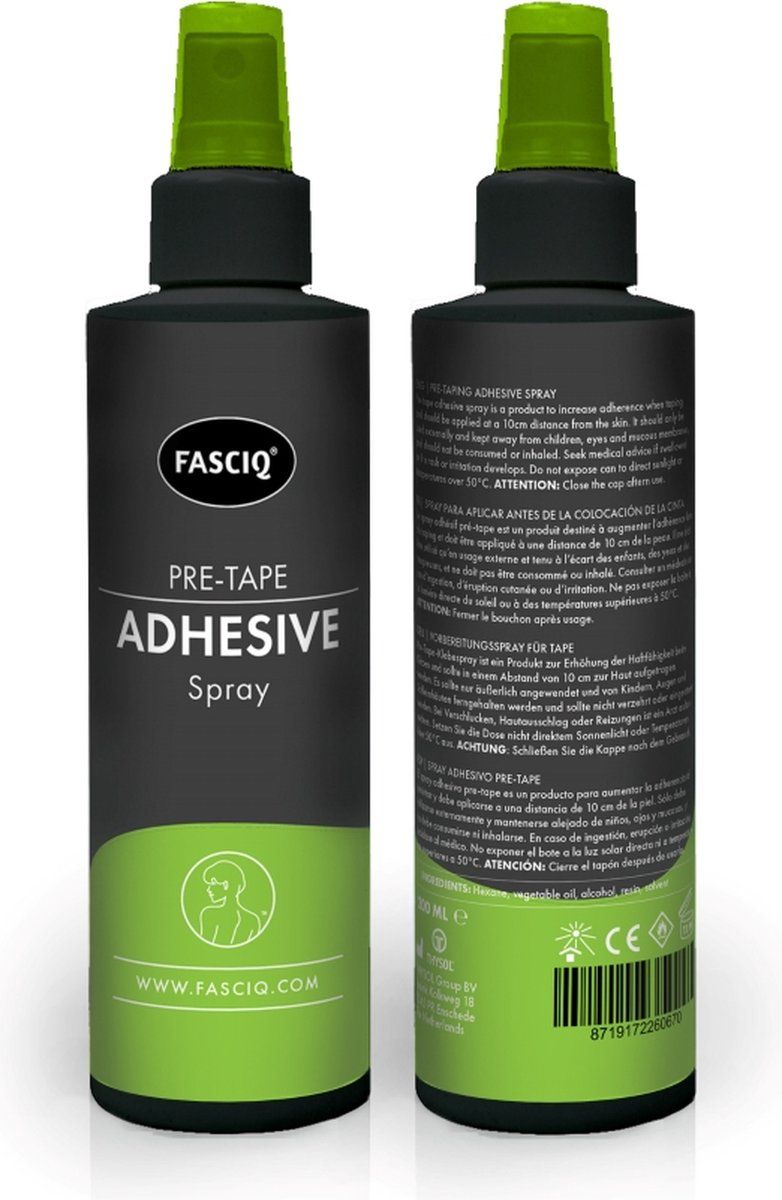 FASCIQ® Klebespray,  für langere Haftung Kinesiotape auf der Haut
