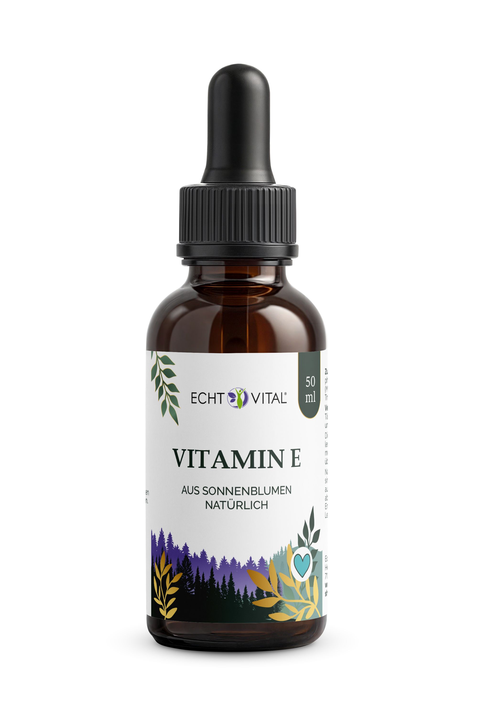 Echt Vital Vitamin E Tropfen aus Sonnenblumen 50 ml