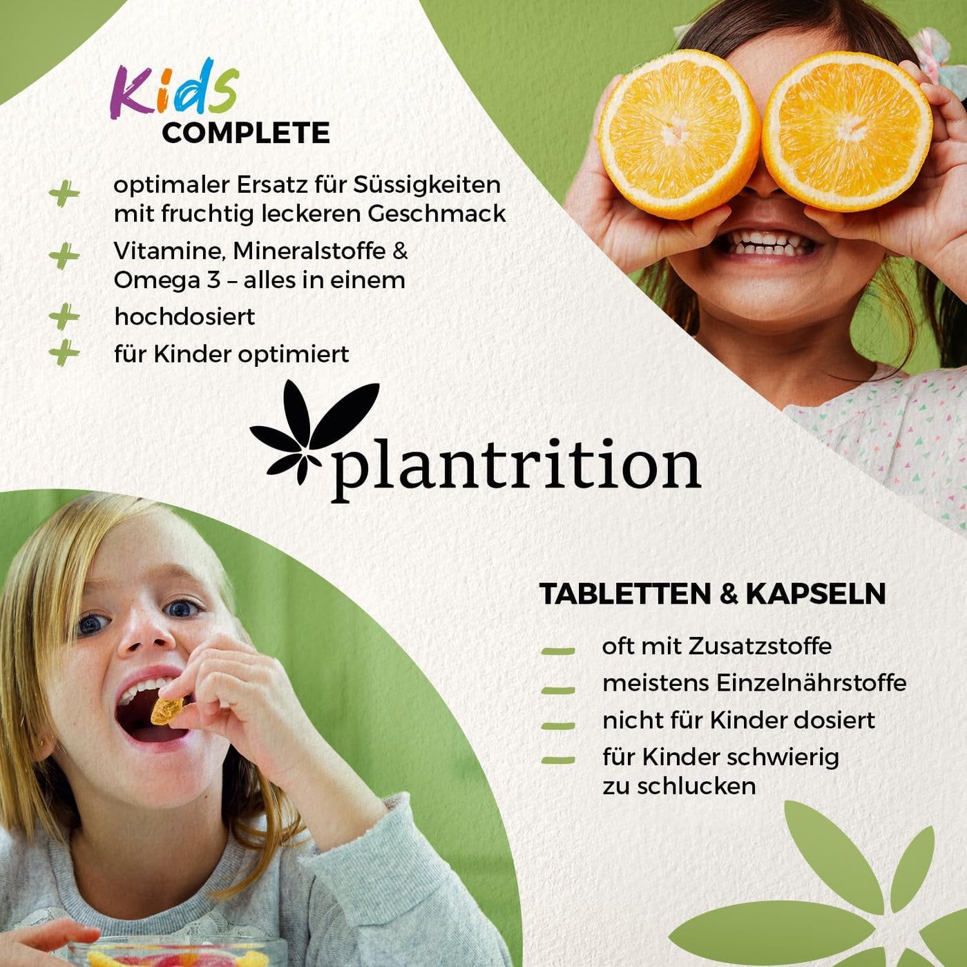 plantriton Kinder Vitamine + Omega 3 Gummibärchen