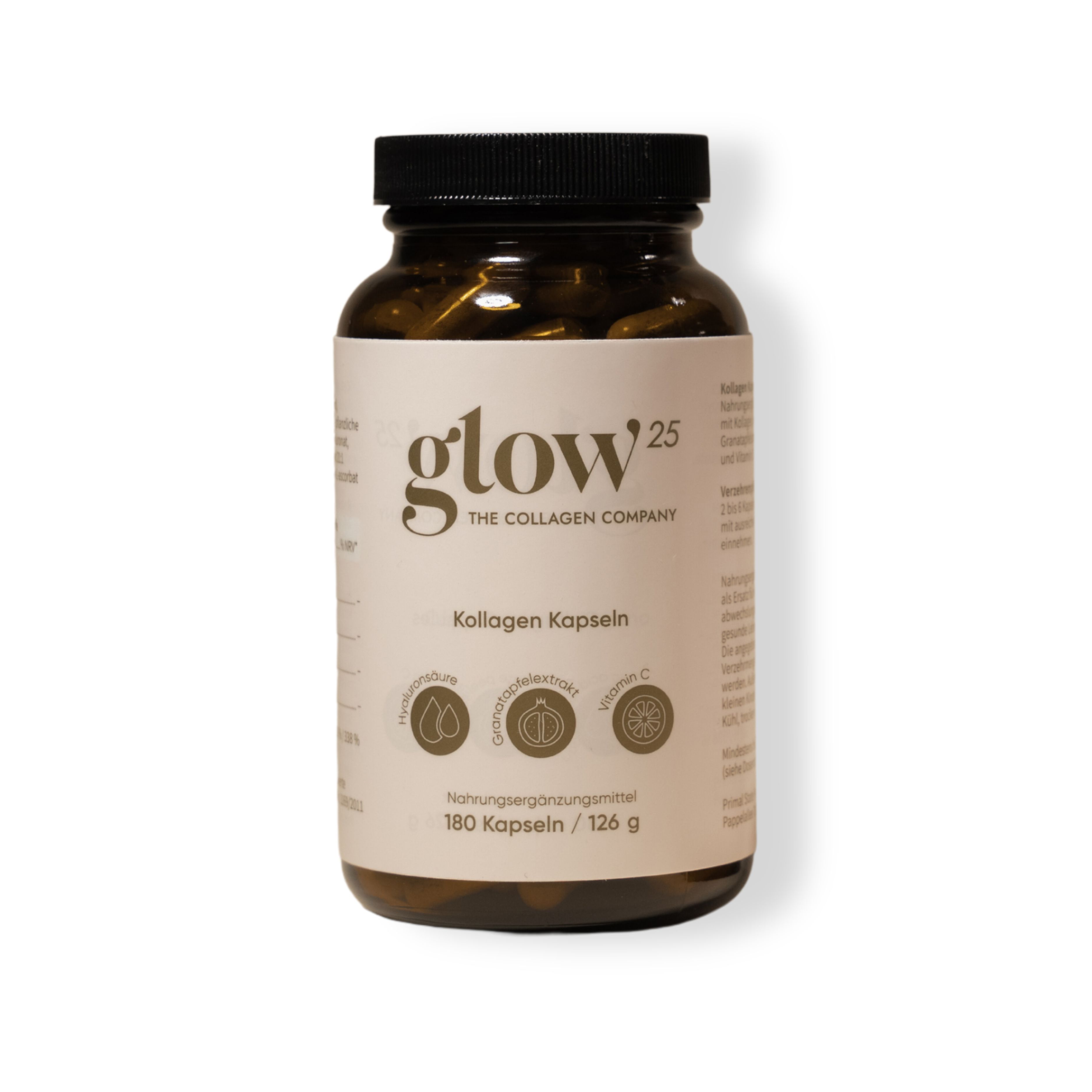 Glow25® Kollagen Kapseln mit Hyaluronsäure und Vitamin C 180 St Shop