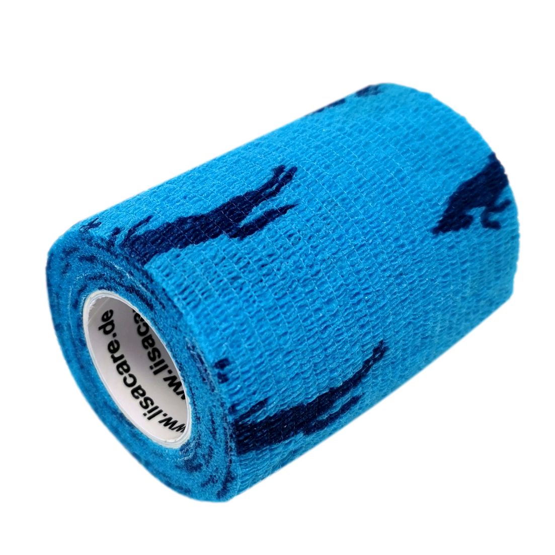 LisaCare selbsthaftende Bandage - Pferde Blau - 7,5cm x 4,5m