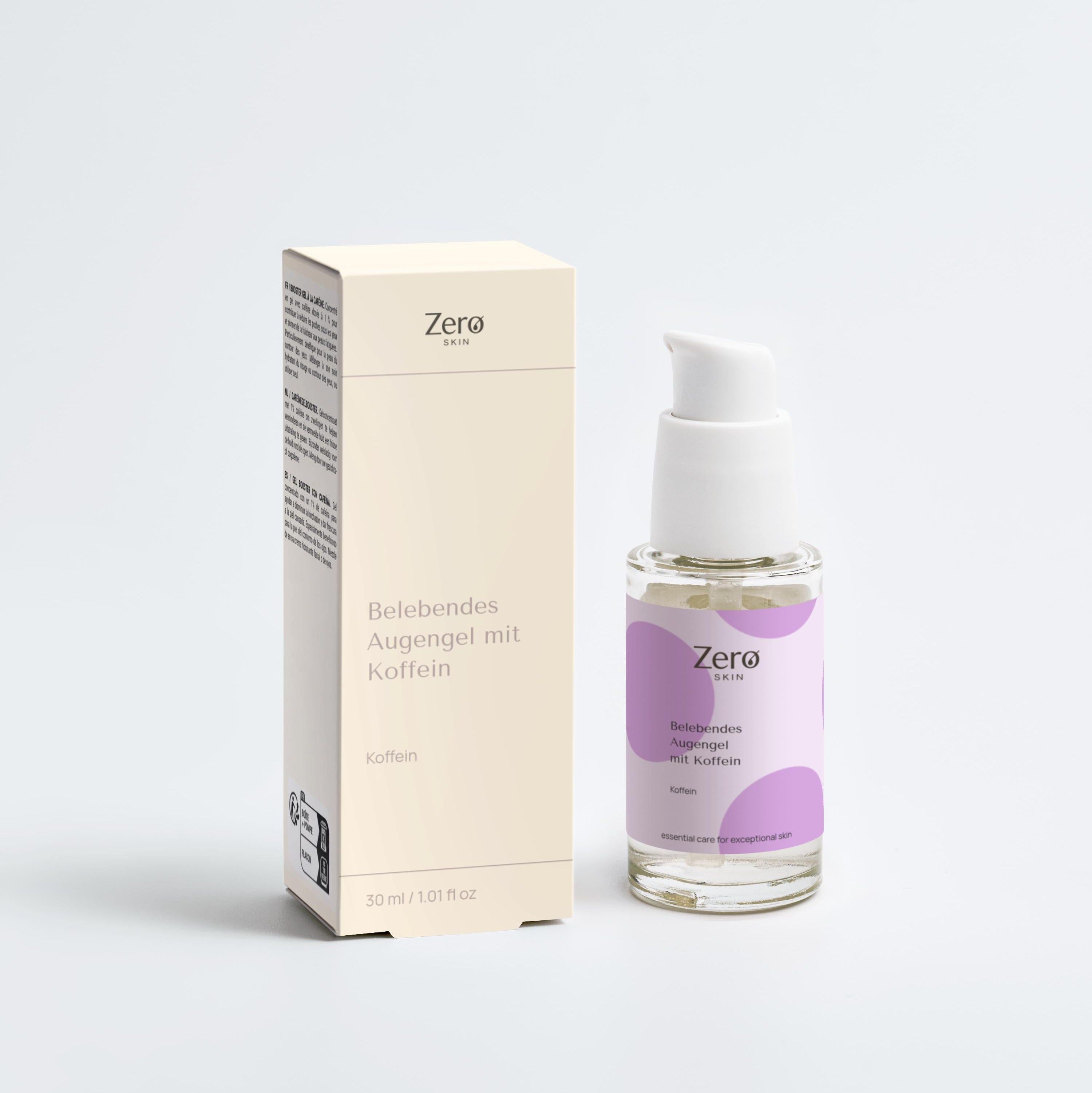 Zero Skin Belebendes Augengel mit Koffein, erfrischend hydratisierend für müde Augenpartien