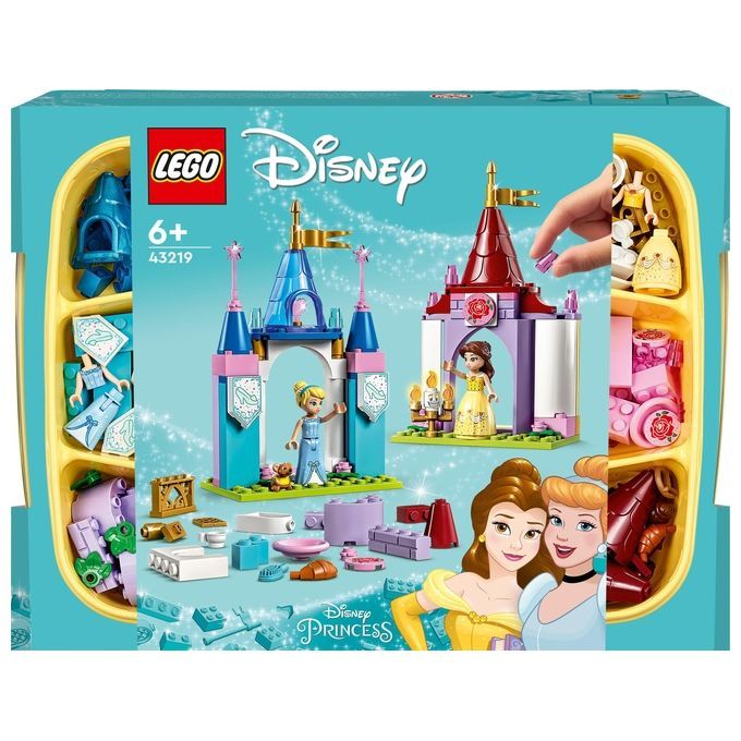 LEGO Disney Princess 43219 Castelli Creativi, Set con Castello Giocattolo, Belle e Cenerentola, Gio