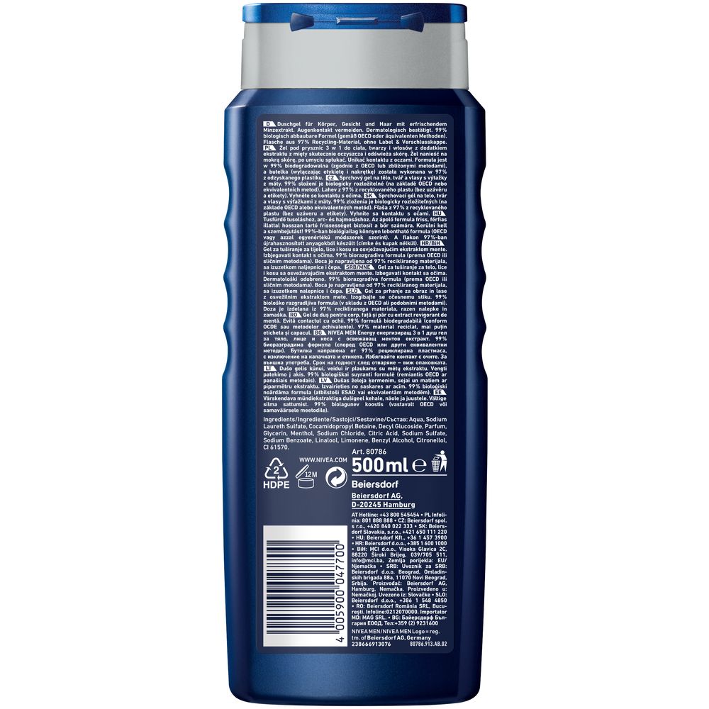 NIVEA MEN Energy 3in1 Duschgel