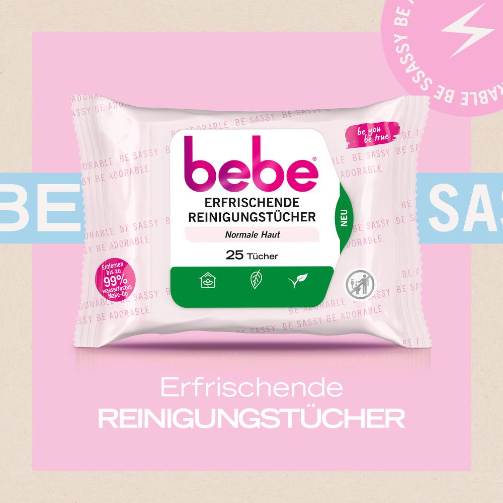 bebe - Reinigungstücher 'Erfrischend' 6er-Pack 6x25 St Tücher