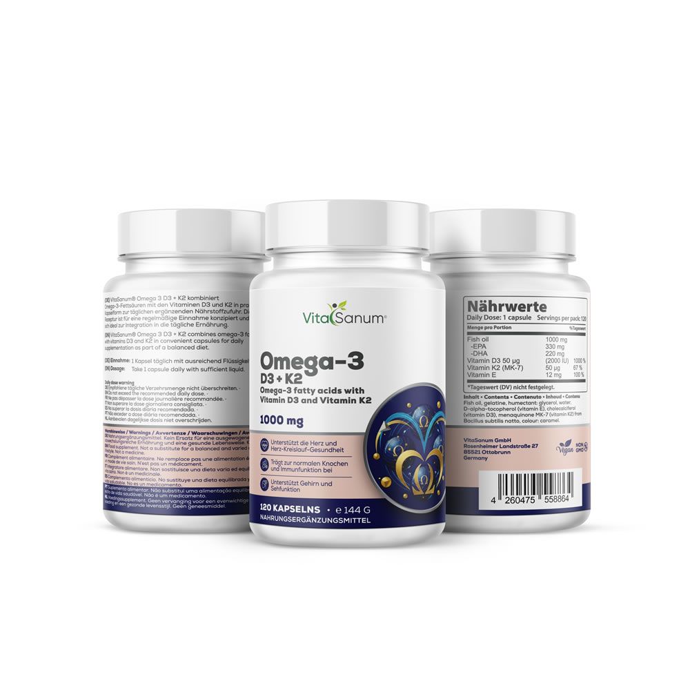 VitaSanum®- Omega 3 D3+K2