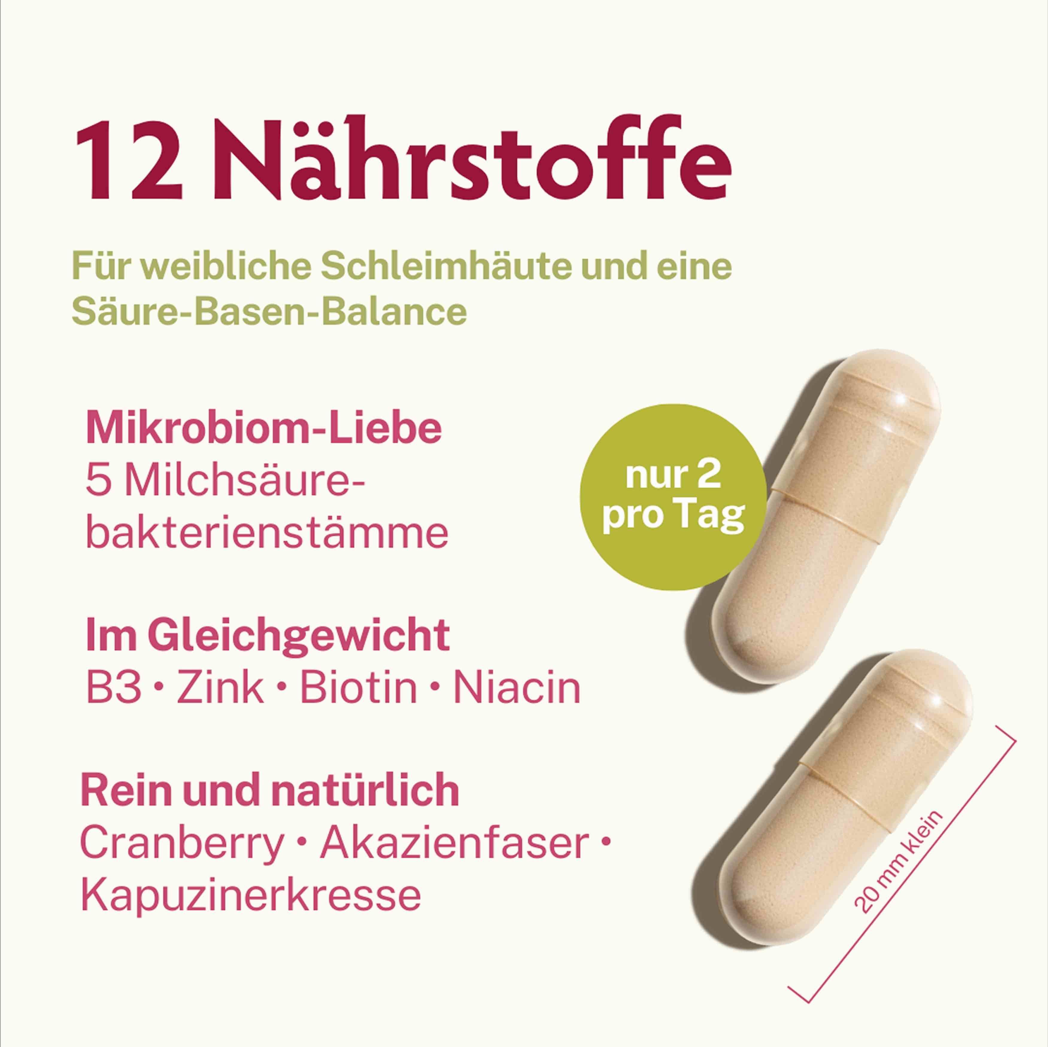 PuriaFAM Flora Femin - weibliche Schleimhäute - Lactobazillen & Akazie - vegan