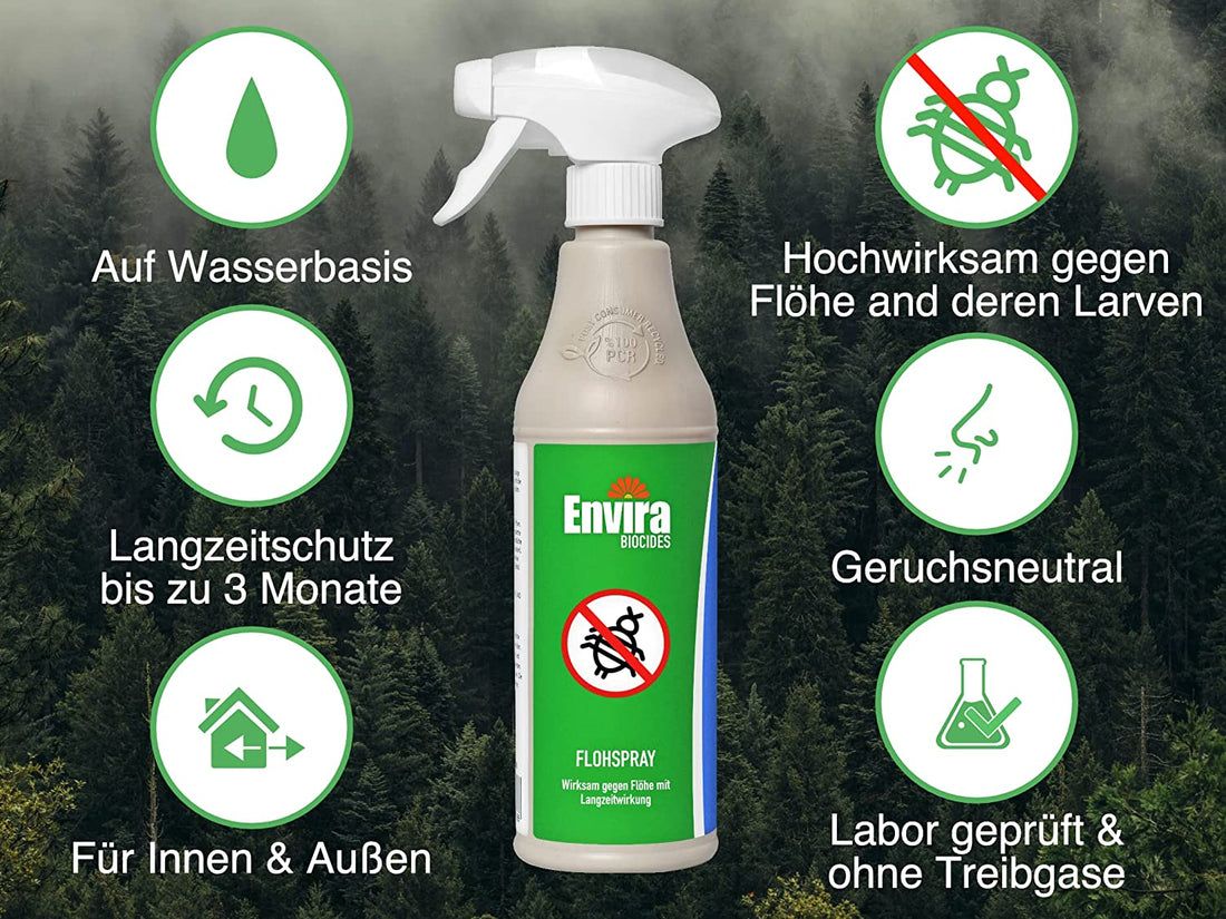 Envira Floh Abwehrspray mit Nachfüllpack