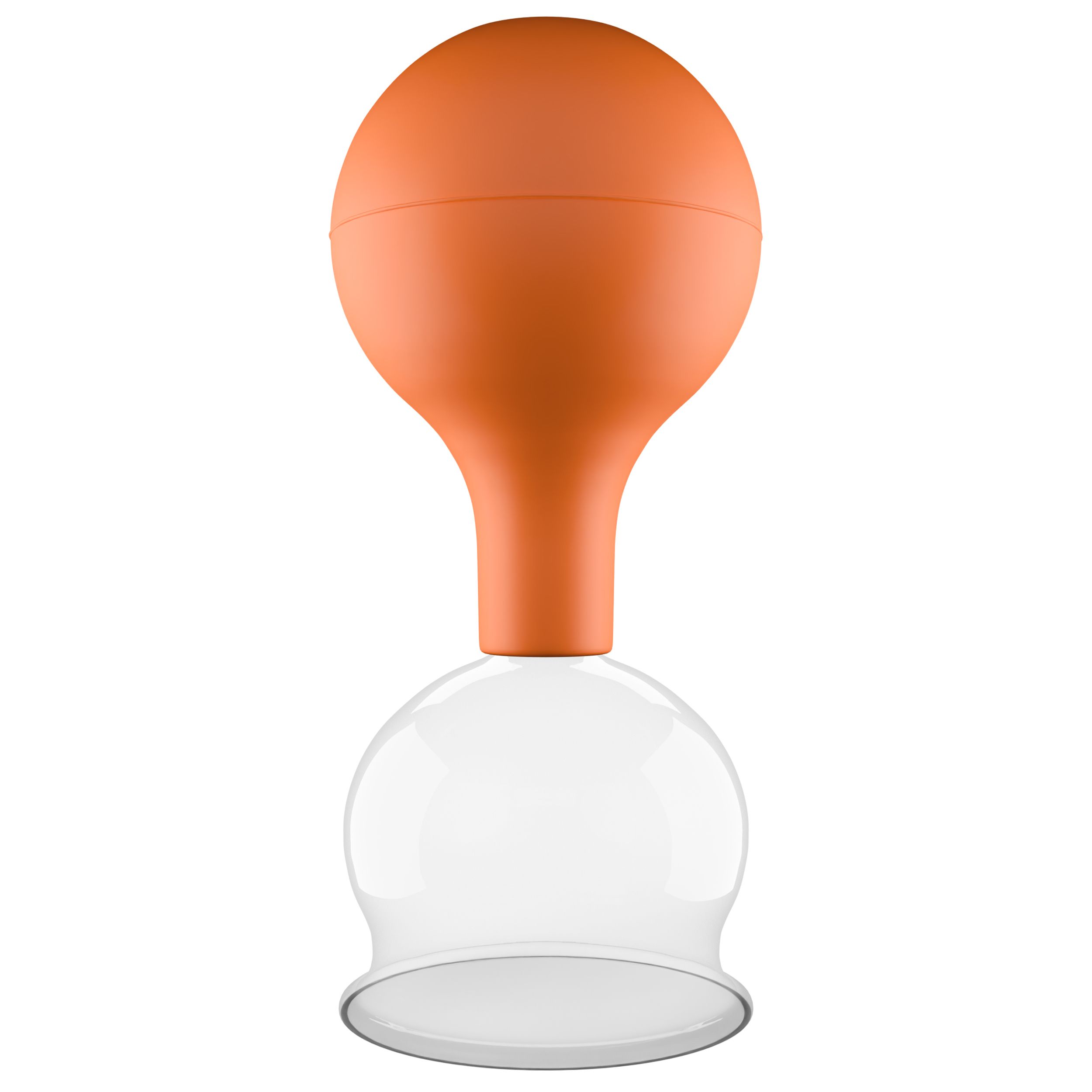 Pulox Schröpfglas aus Echtglas mit Saugball - 52mm in Braun