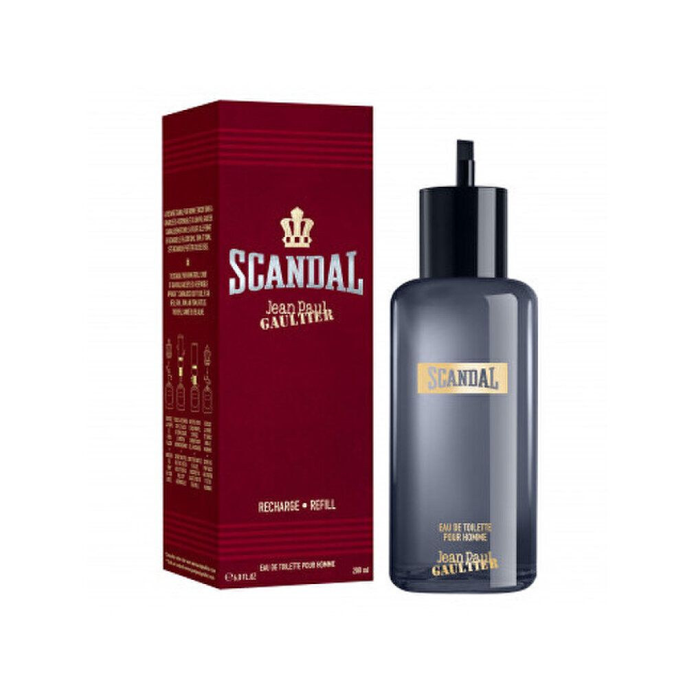 Jean Paul Gaultier Scandal Eau de Toilette Flakon und rote Box.