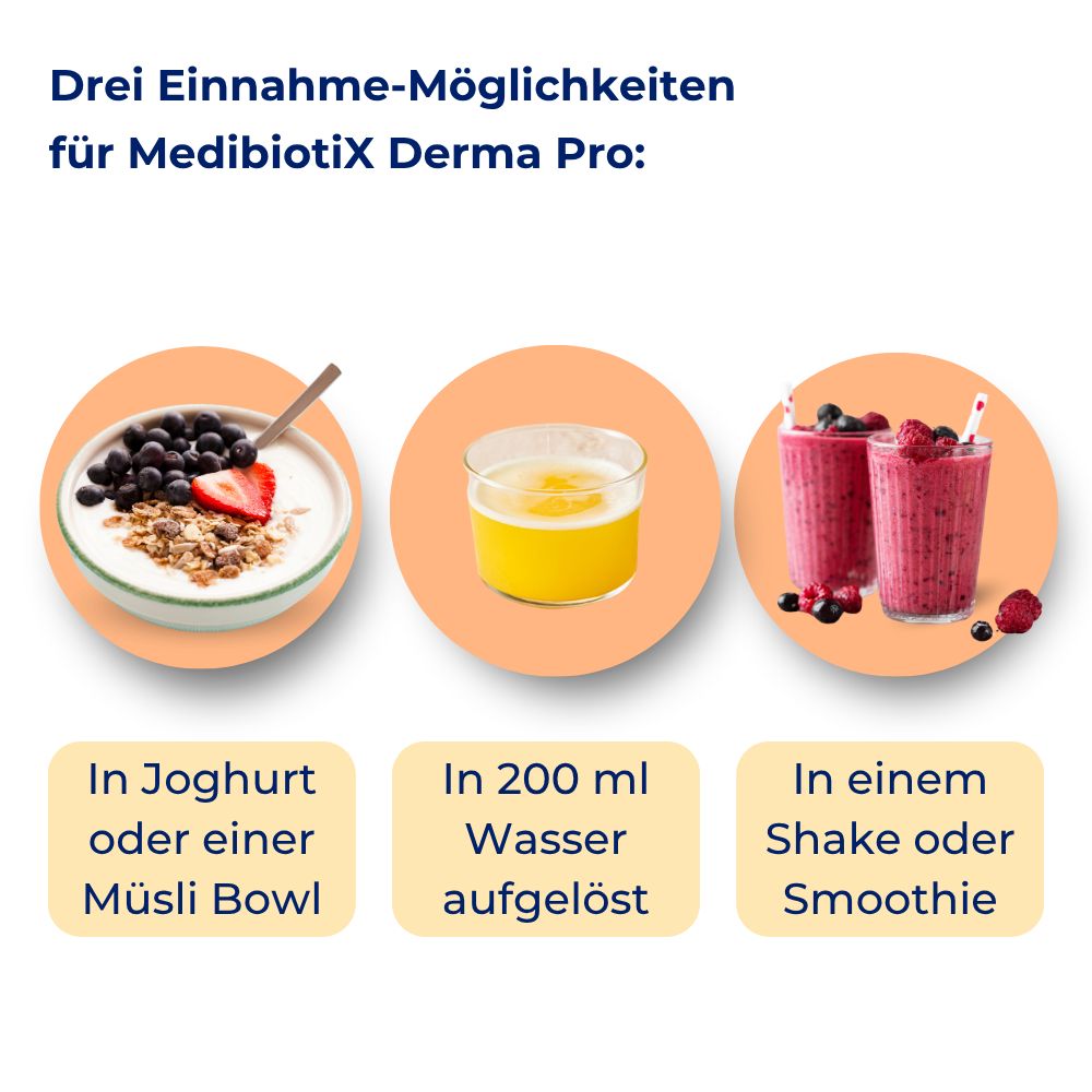 MedibiotiX Derma Pro - Für ein ausgeglichenes Hautbild - Mit Darmbakterien für die Darm-Haut-Achse