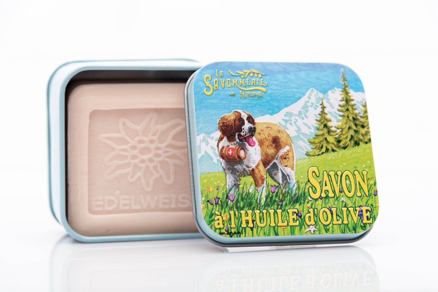 La Savonnerie de Nyons - Metallbox mit Seife " Bernhardiner"