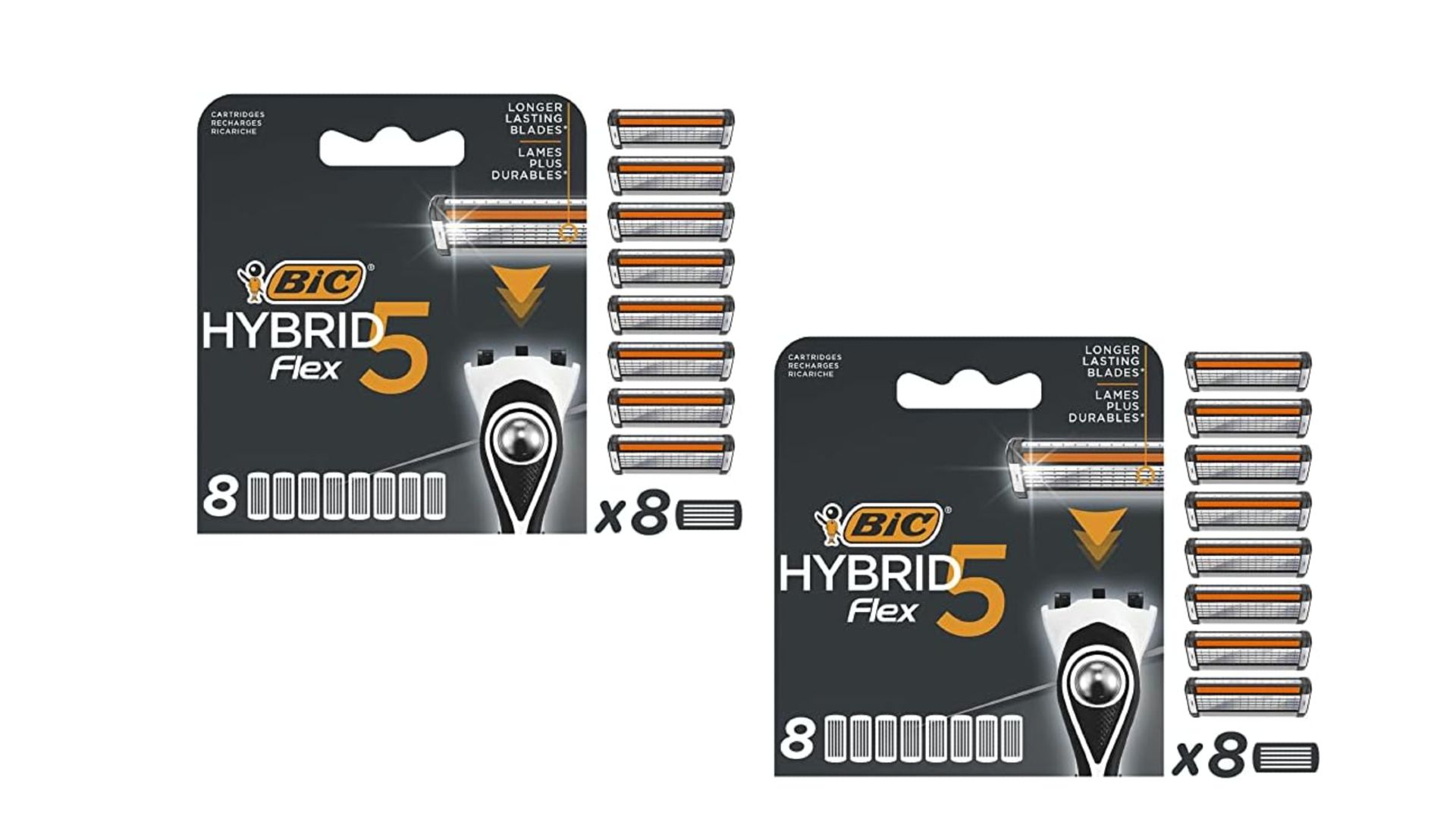 BIC Rasierklingen für Herren Rasierer Hybrid 5 Flex