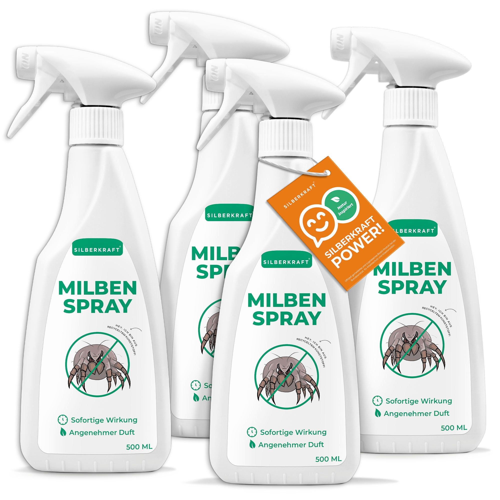 SILBERKRAFT Milbenspray für Matratzen & Textil