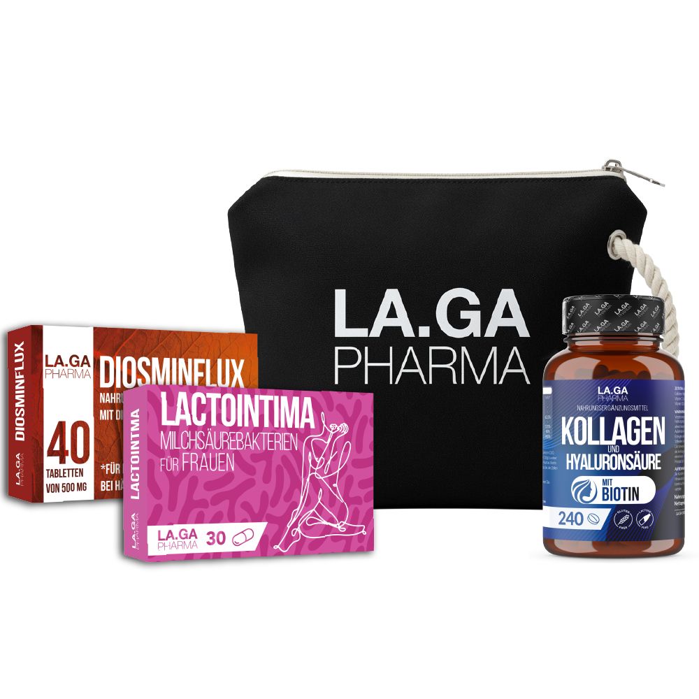 La.ga Frauen Sparset Intimflora & Venen – Lactointima + Diosminflux Kollagen Clutch 340 St