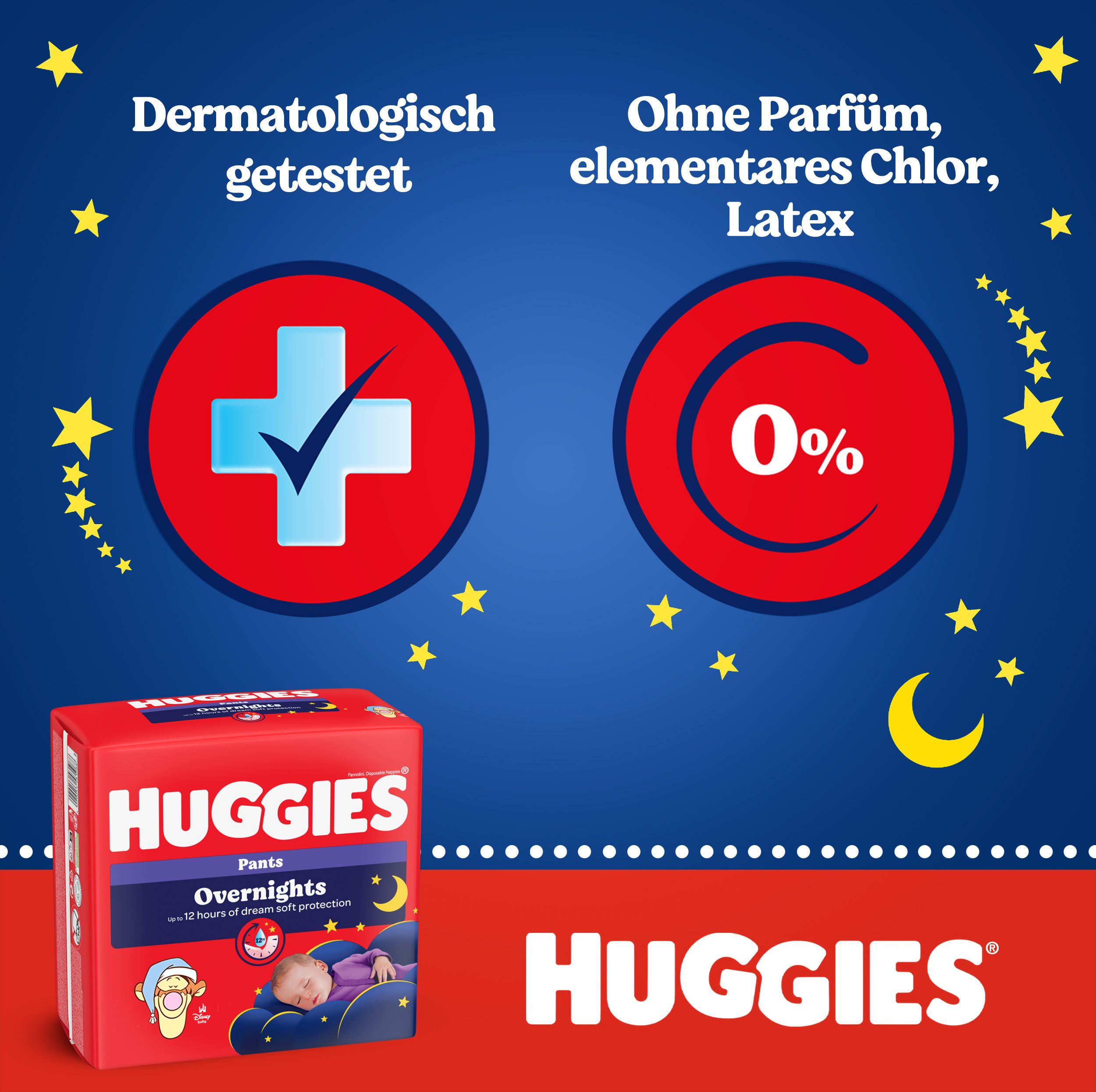 Huggies Overnight Pants Größe 6 (15-25 kg), Nachtwindeln