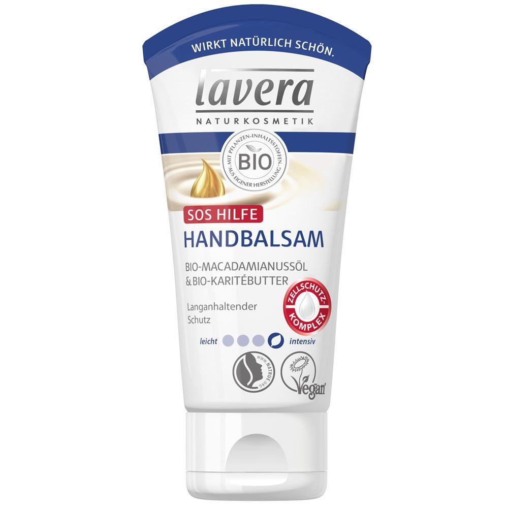 lavera SOS Hilfe Handbalsam Bio-Macadamianussöl & Bio-Karitébutter