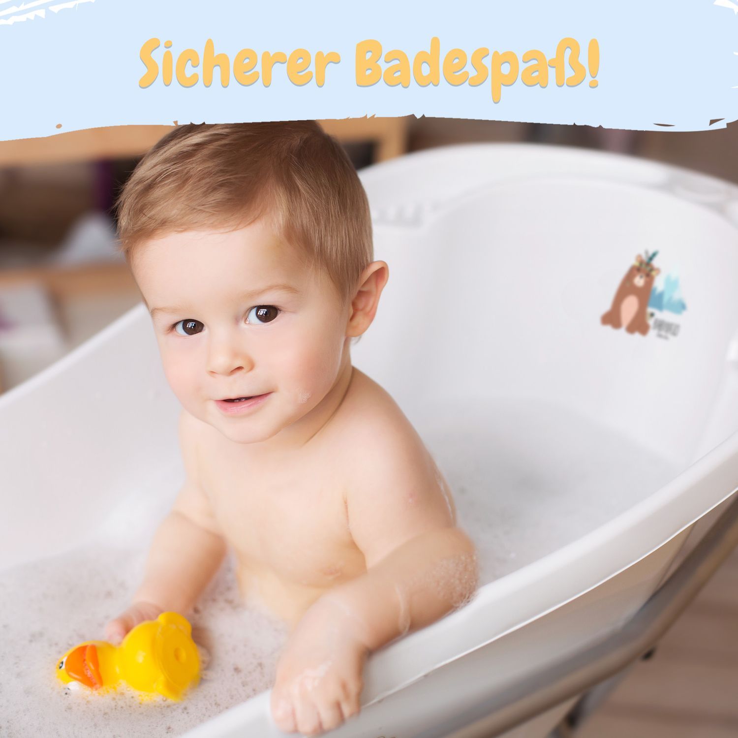 Babykajo Baby Badewanne mit Stöpsel. Baby Wanne 86cm.
