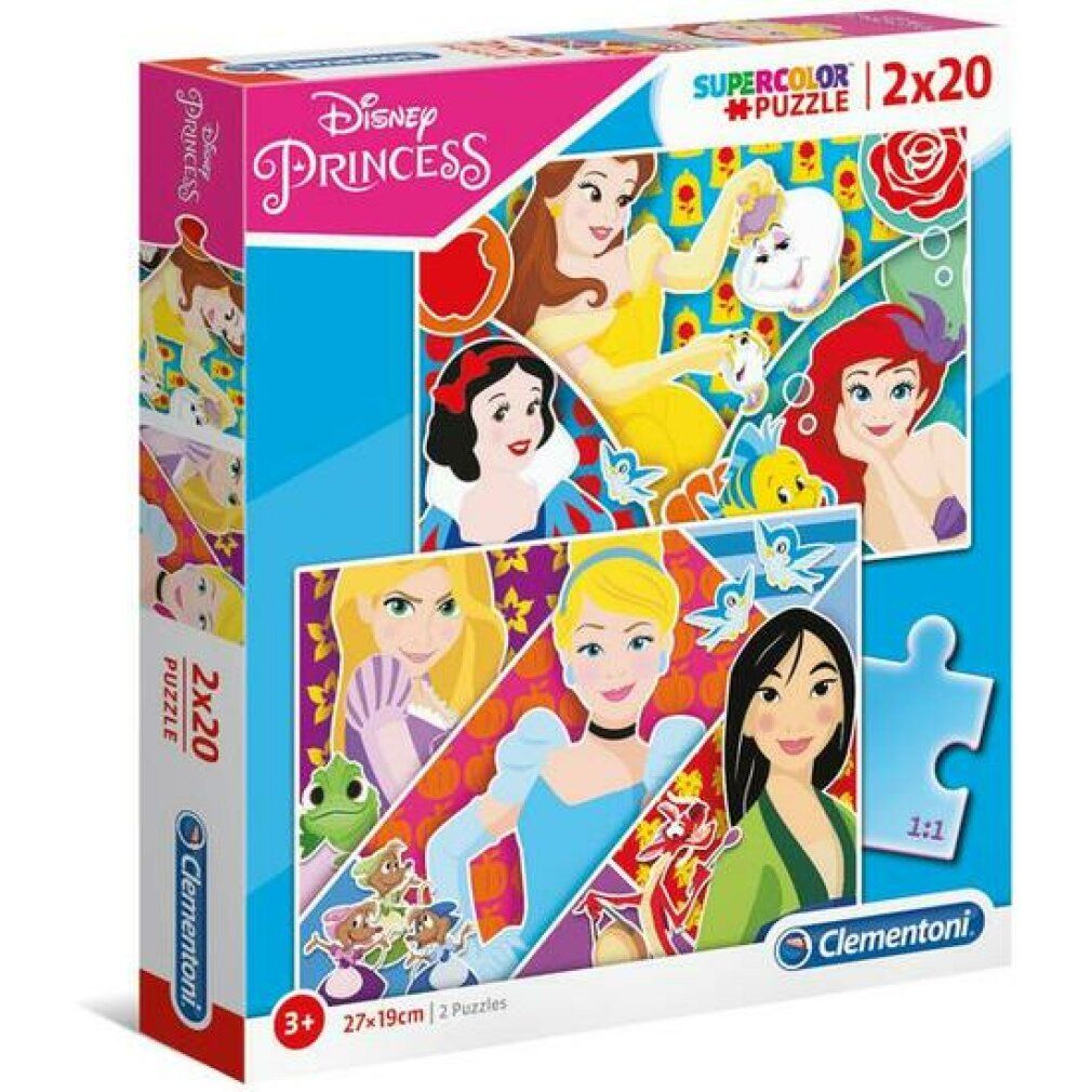 Clementoni 2X20Pcs.Puzzle Disney Princess 24766 X6