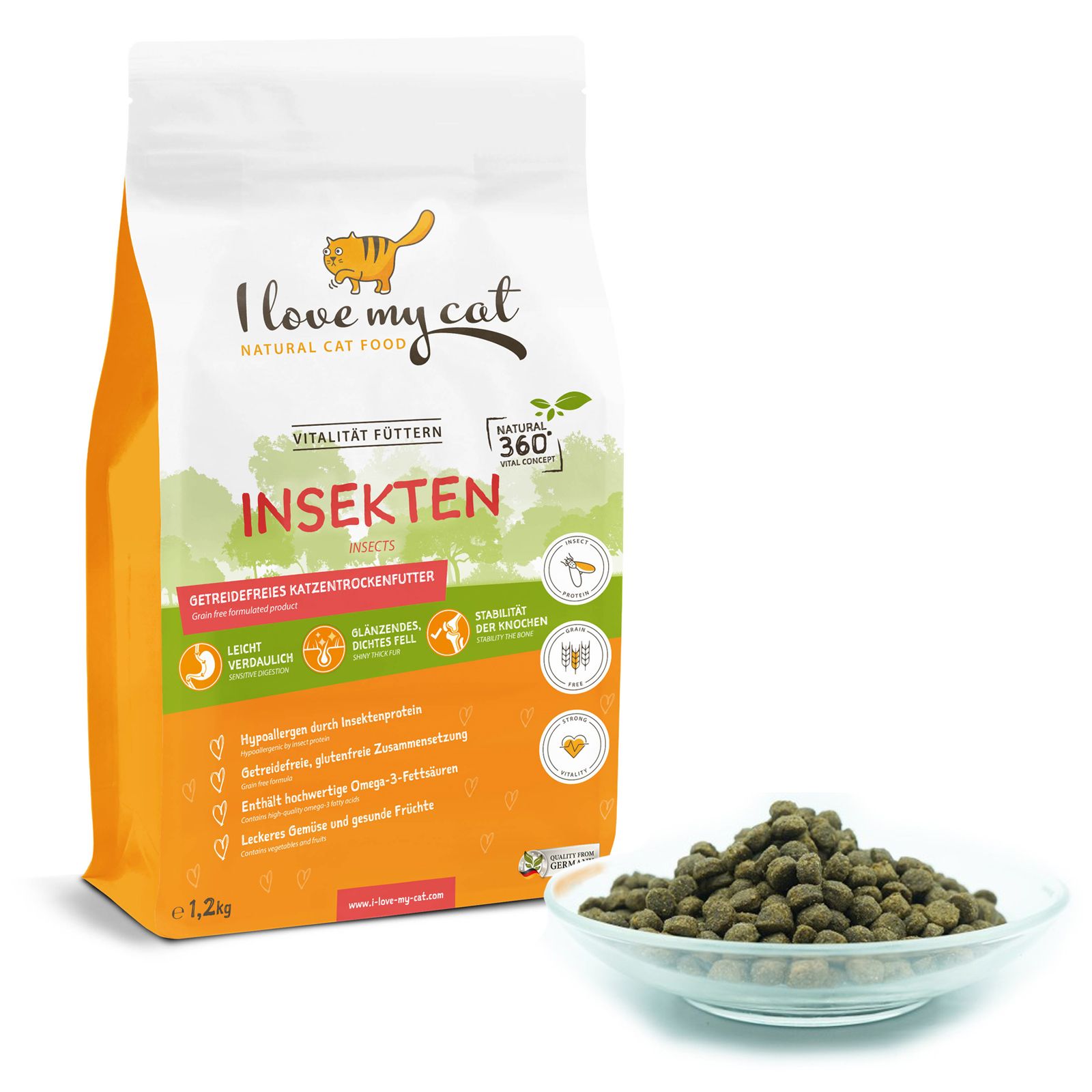 I love my cat Trockenfutter für Katzen mit Insektenprotein