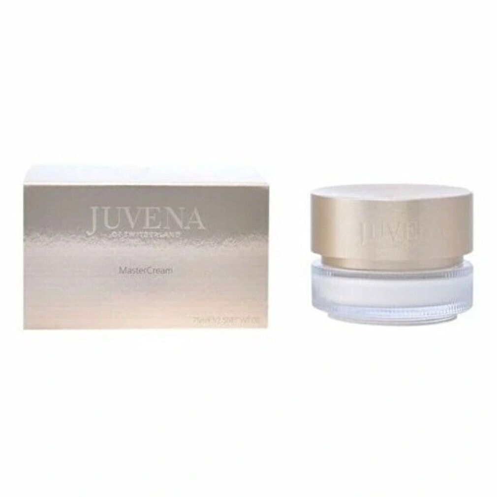 Creme-Glas und Verpackung. Aufschrift „JUVENA OF SWITZERLAND“ und „MasterCream“. 75ml.