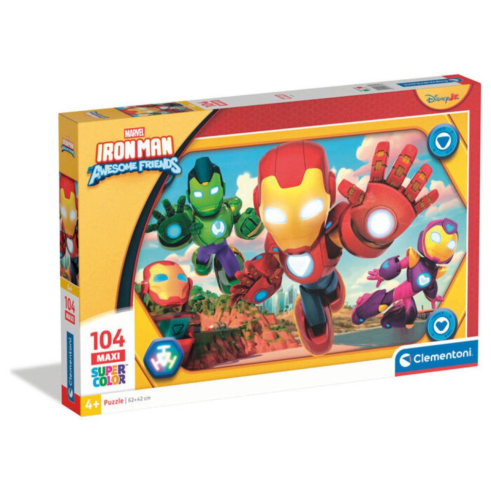 Puzzle Clementoni Maxi - Iron Man and his awesome friends 62 x 42 cm e