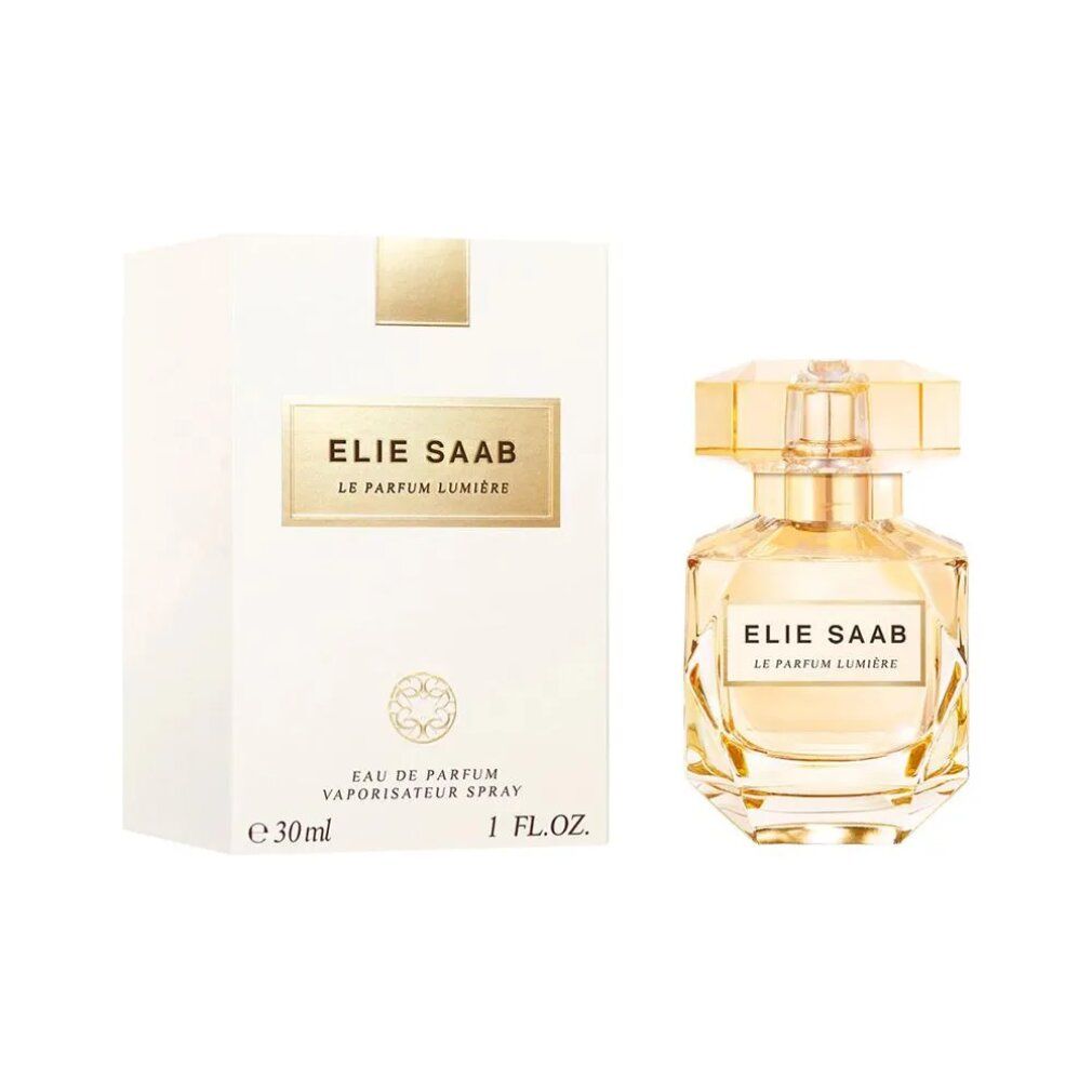 Elie Saab Le Parfum Lumière Eau de Parfum Spray 30ml neben der passenden Verpackung.