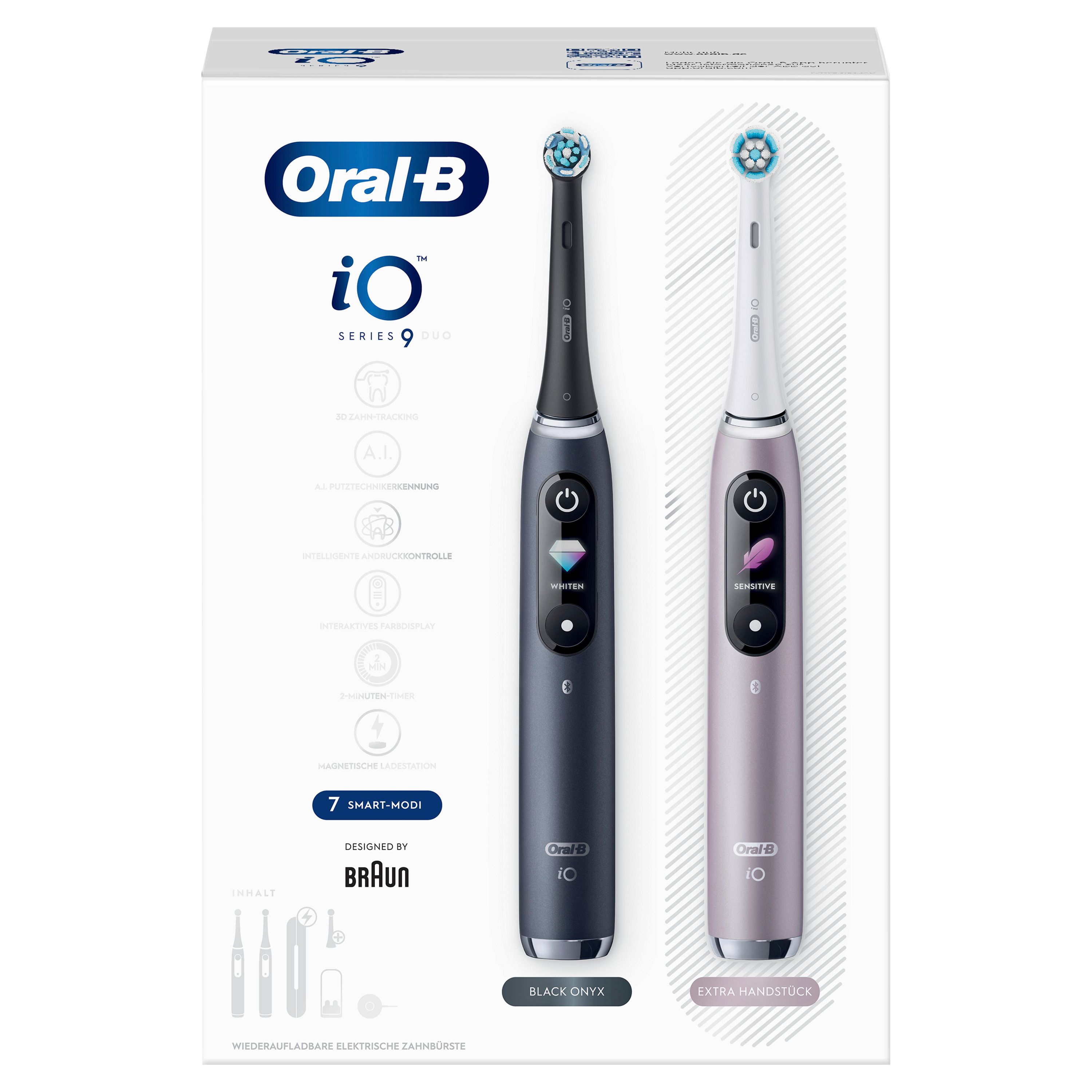 Oral-B - Elektrische Zahnbürste "iO 9 + 2. Handstück & Lade-Reiseetui"