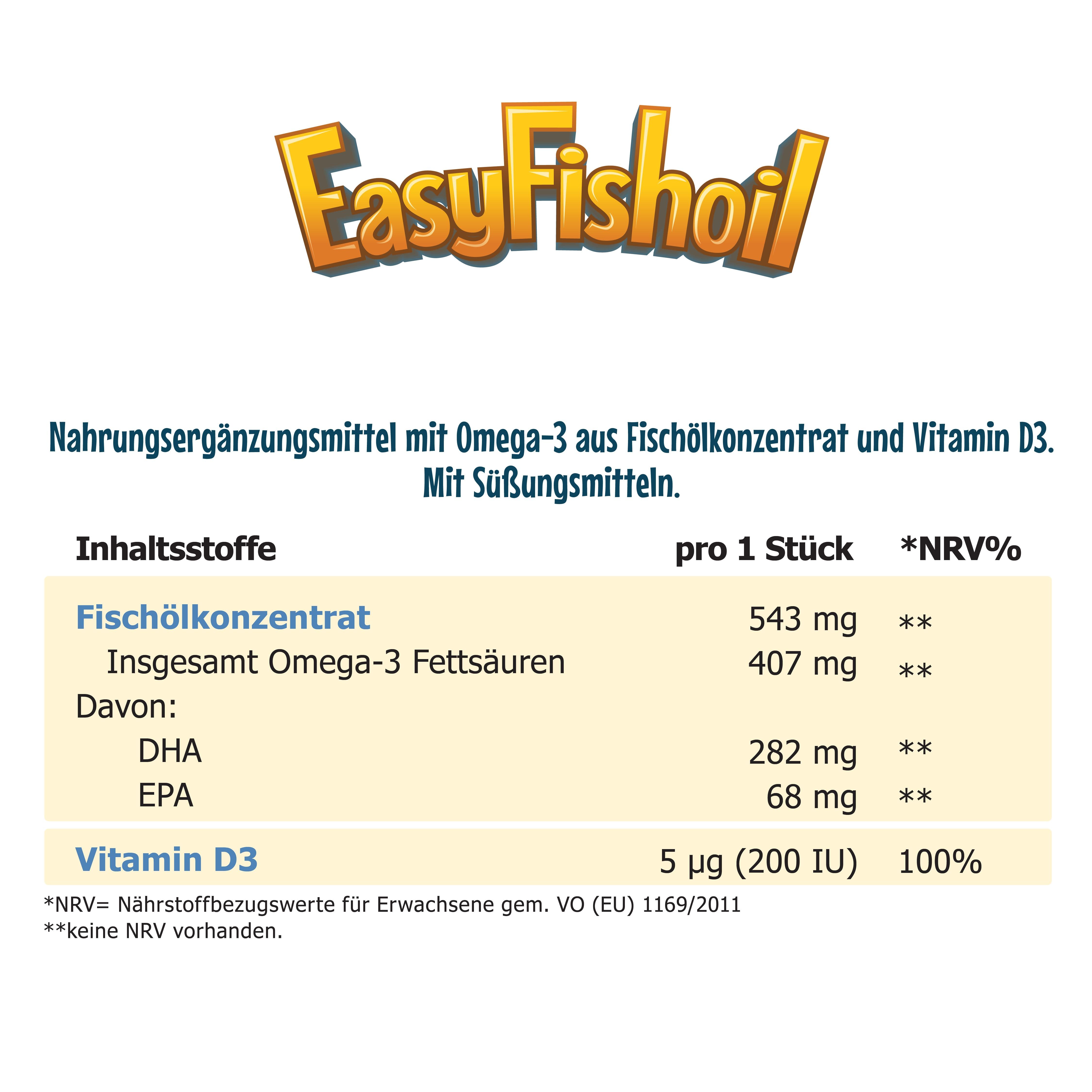 EasyFishoil - Omega 3 hochdosiert für Kinder mit Vitamin D