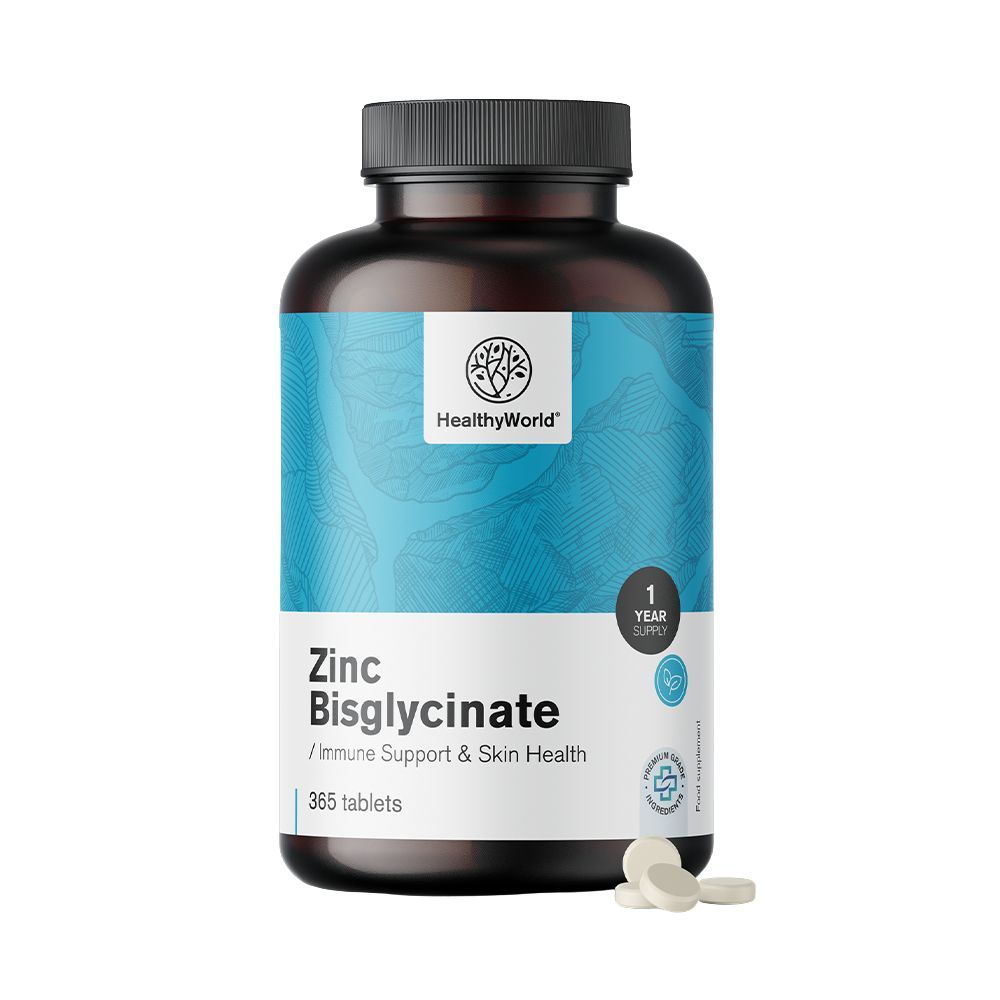 HealthyWorld Zinkbisglycinat 15 mg für Haut, Haare, Nägel & Immunsystem