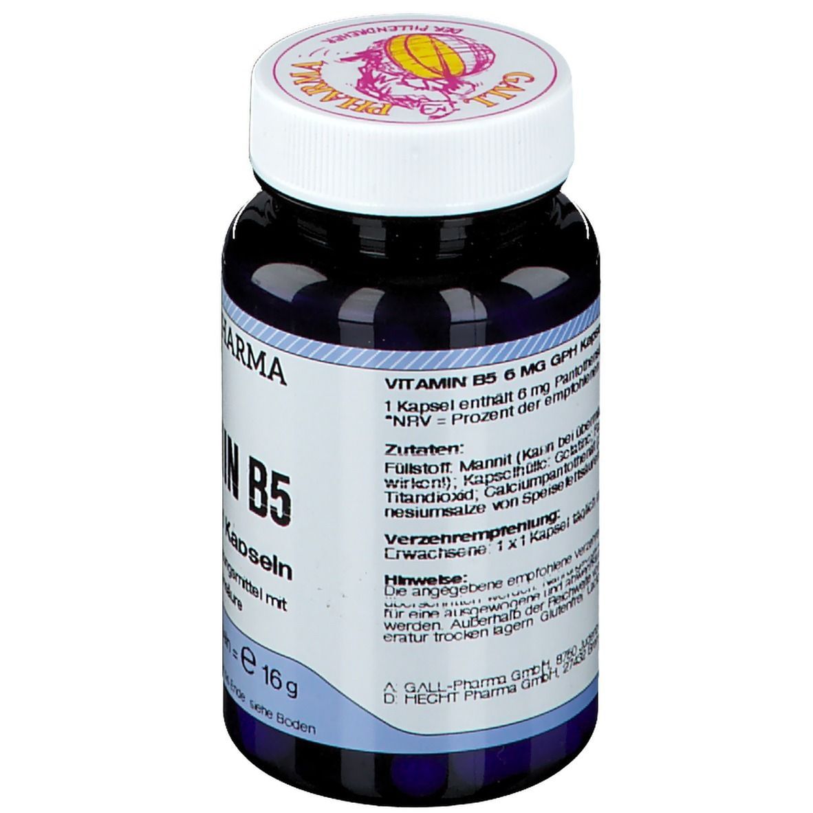 Vitamin B5 6 mg GPH Kapseln