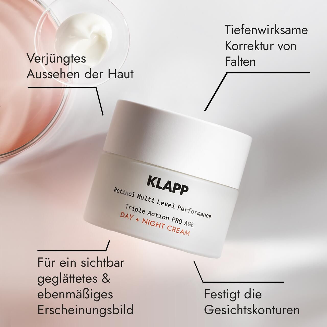 Klapp, Resist Aging Retinol Triple Action Pro Age Day + Night Cream