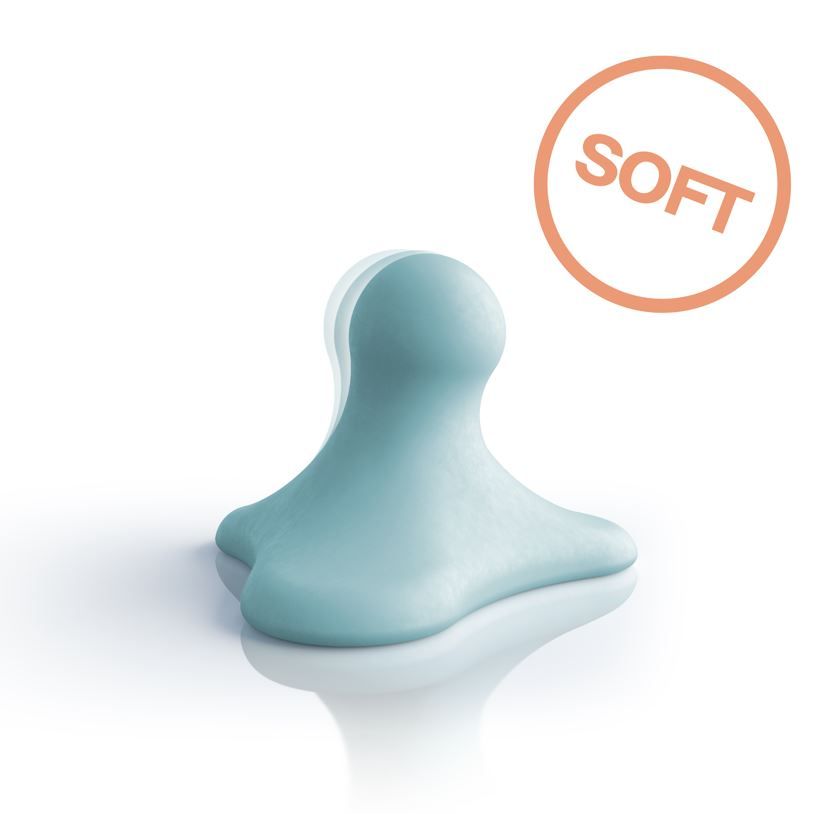 Türkiser Triggerdinger Middle Man SOFT Massageball. Weiche Oberfläche, kugelförmiger Kopf.