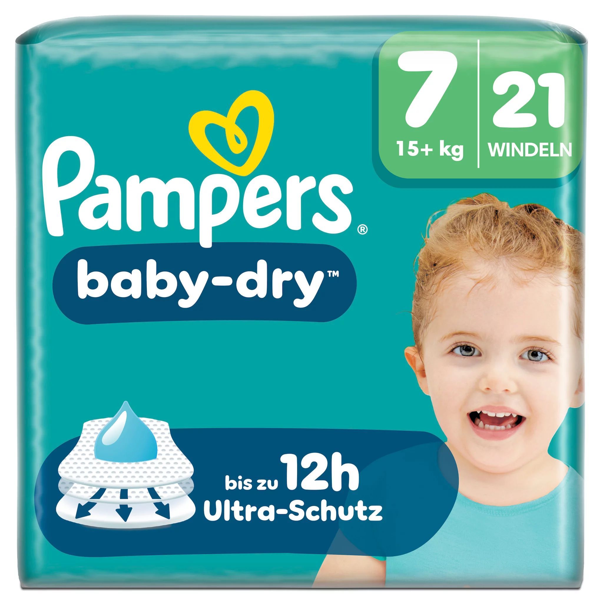 Pampers Baby Dry Gr.7 Extra Large 15+kg Windeln Single Pack 21 St