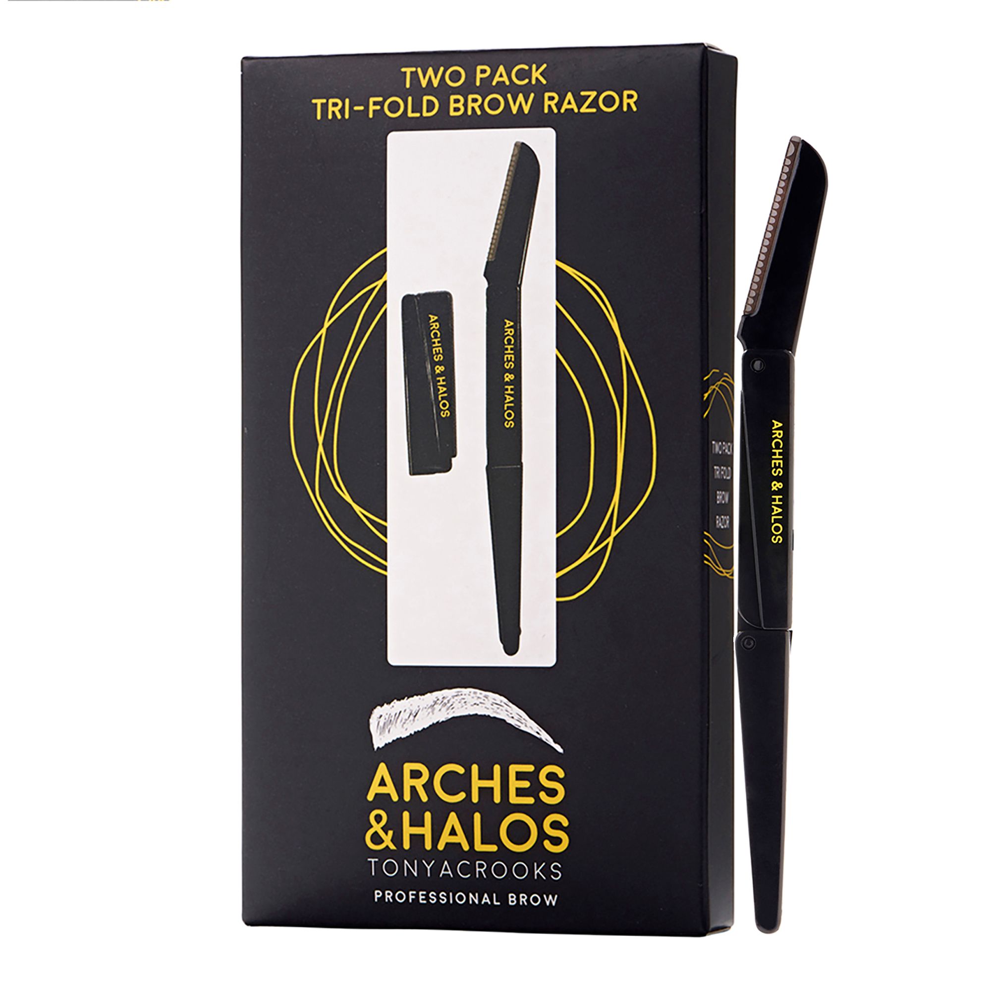 Two Pack Tri- Fold Eyebrow Razor von Arches and Halos for Unisex 30 Pc