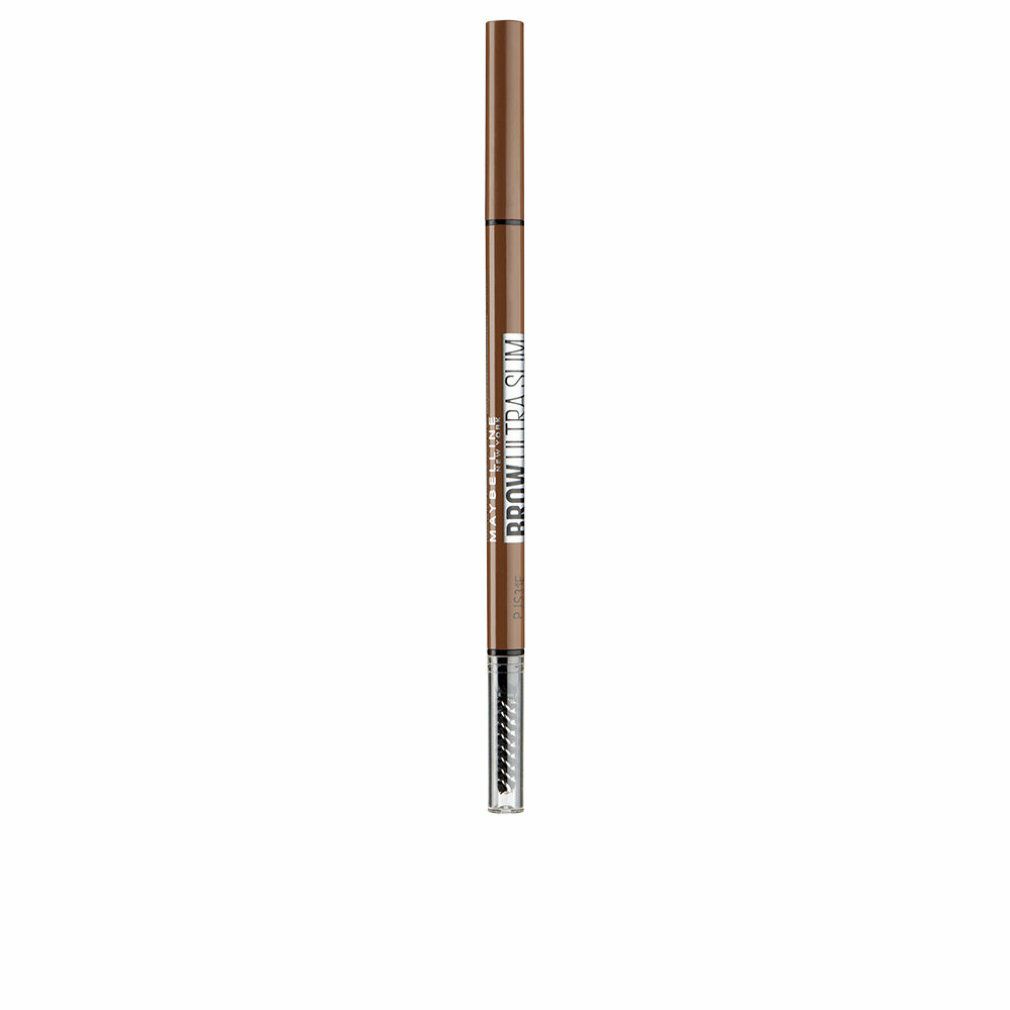 Brauner Augenbrauenstift mit Applikator. Der Stift hat eine schlanke Form und ist mit dem Schriftzug "BROW ULTRA SLIM" beschriftet.