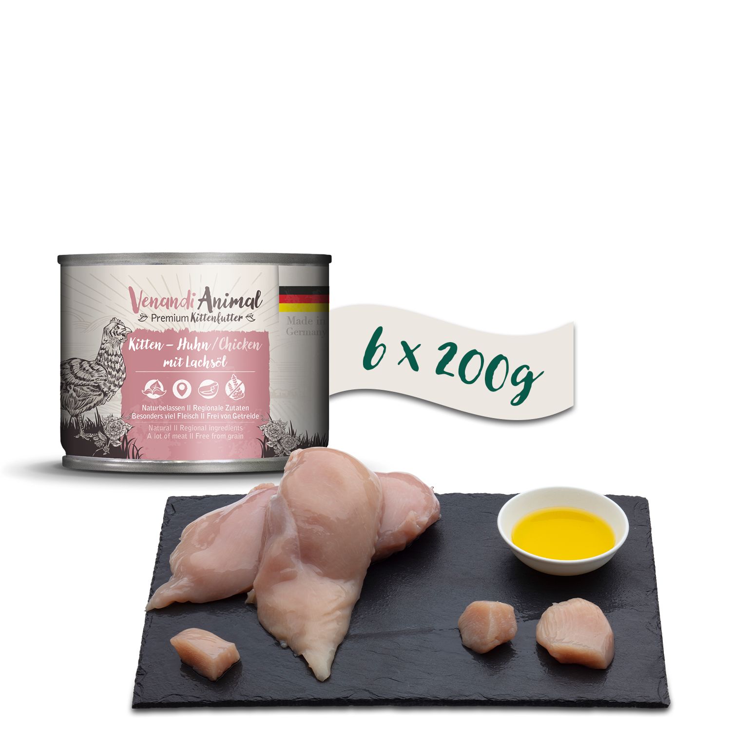 Venandi Animal - Kitten - Huhn mit Lachsöl