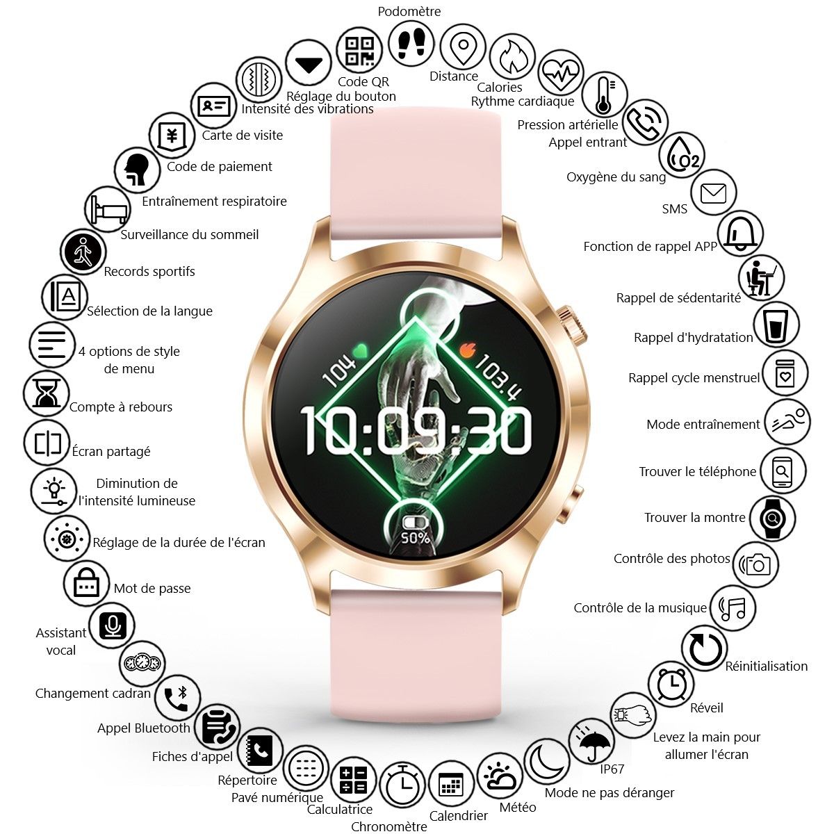 Platyne Multifunktionale Smartwatch