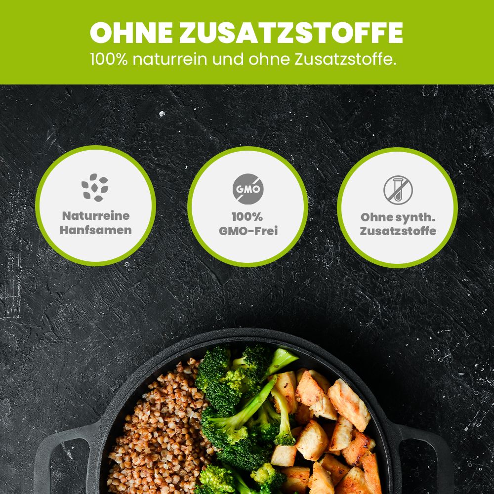 SANUUS® Bio Hanfsamen 4x250g geschält mit 30% Protein regional aus Bayern