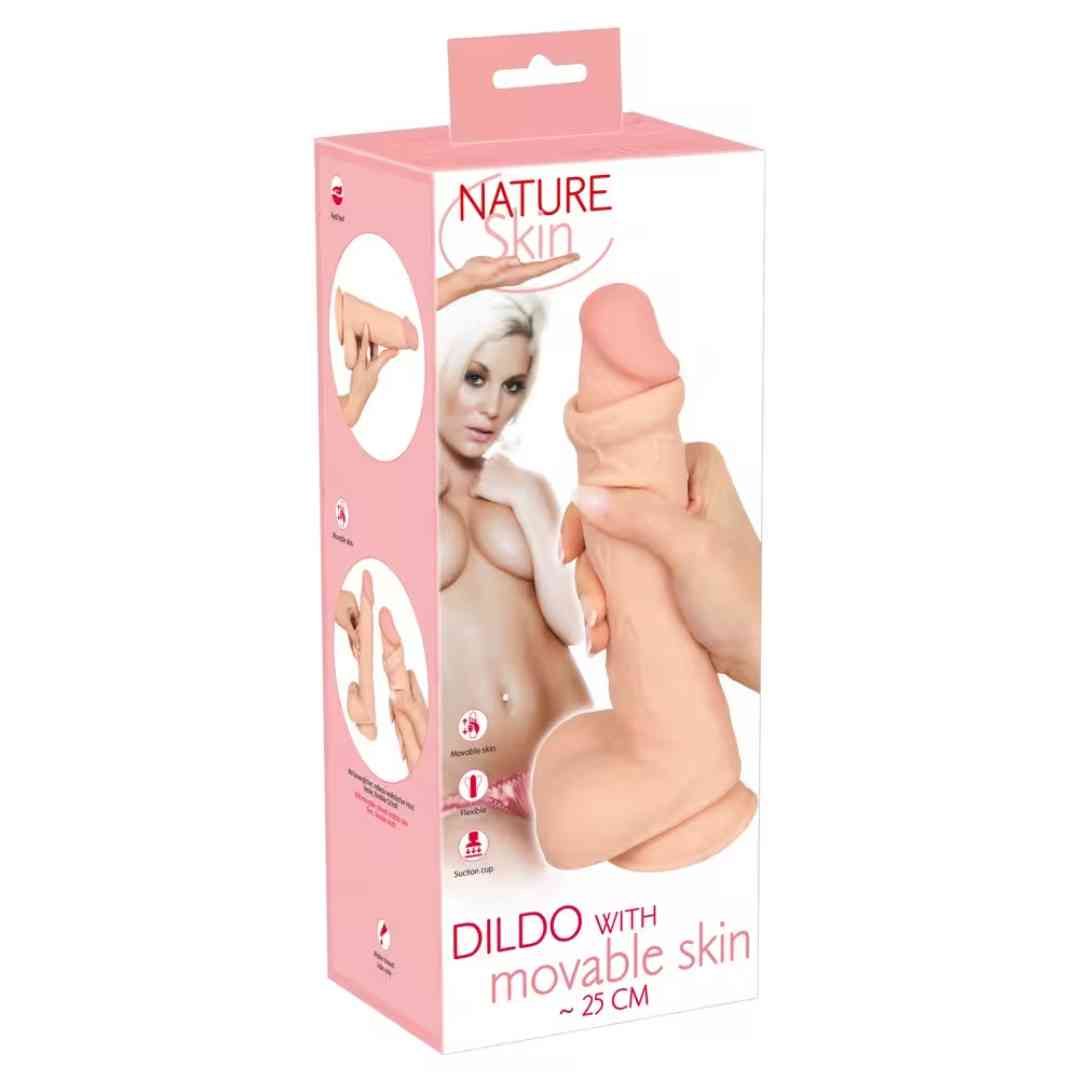 Nature Skin Dildo mit beweglicher Haut, 25cm